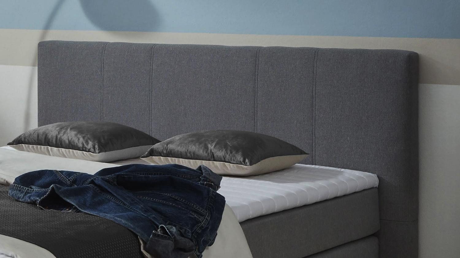 Sun Garden Boxspringbett Boxspringbett Florida Stoff graphit BettkastenTopper 140x200 cm
