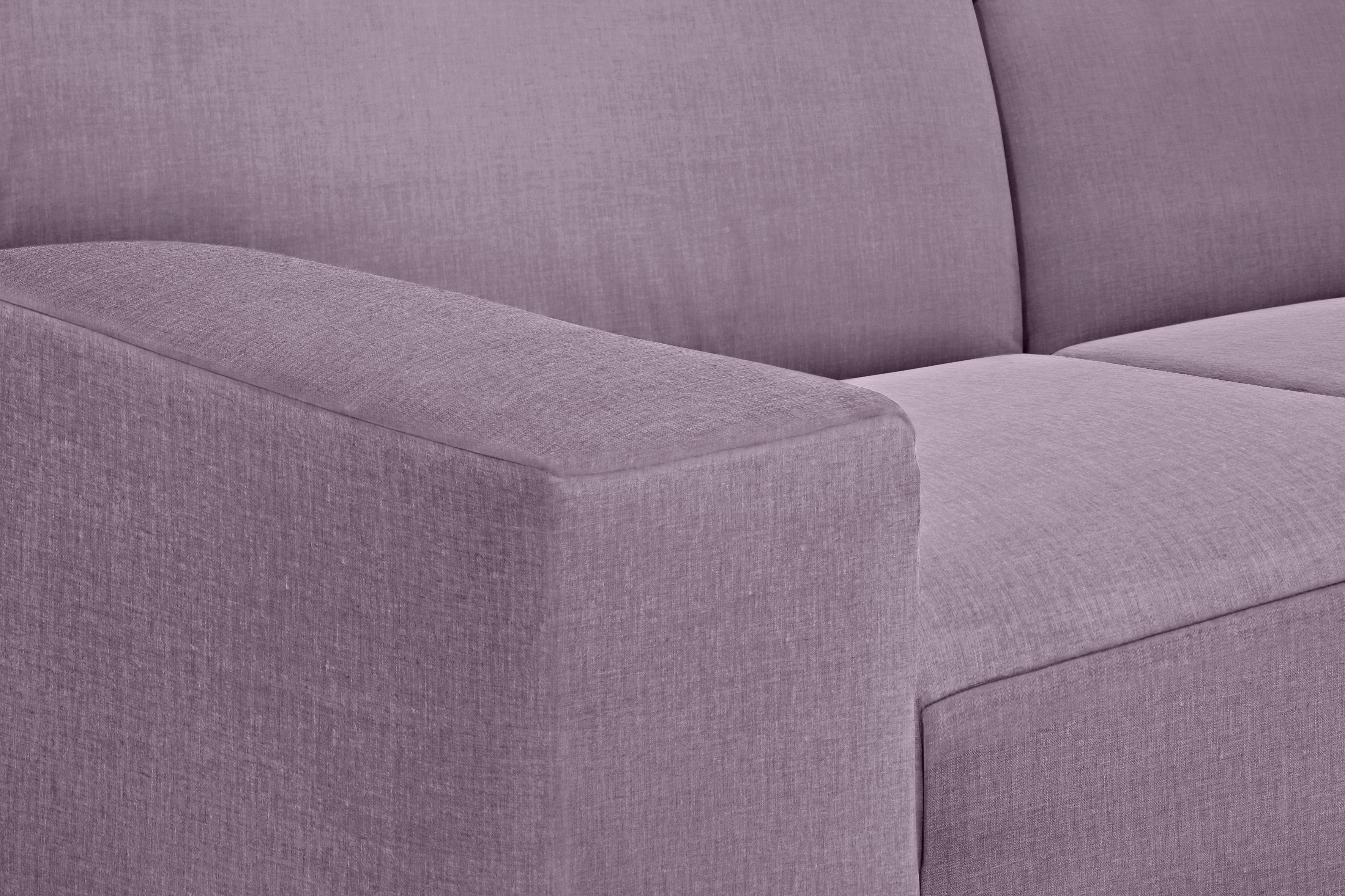 TOM TAILOR wengefarben HOME Ecksofa im Füße NORDIC PURE, Retrolook