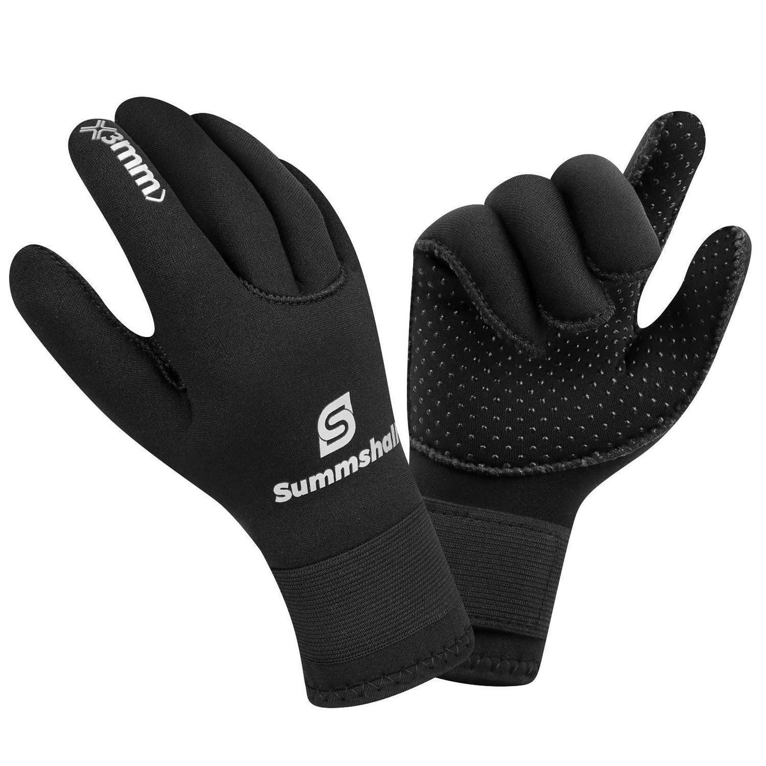 LuxusKollektion Neoprenhandschuhe Neoprenhandschuhe 3mm Damen Herren Schwarz XL (1-St)