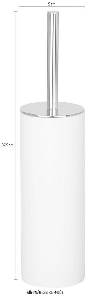 WENKO WC-Garnitur Ida, Bürstenkopf-Durchmesser 7,5 cm, Geschlossener  Toilettenbürstenhalter