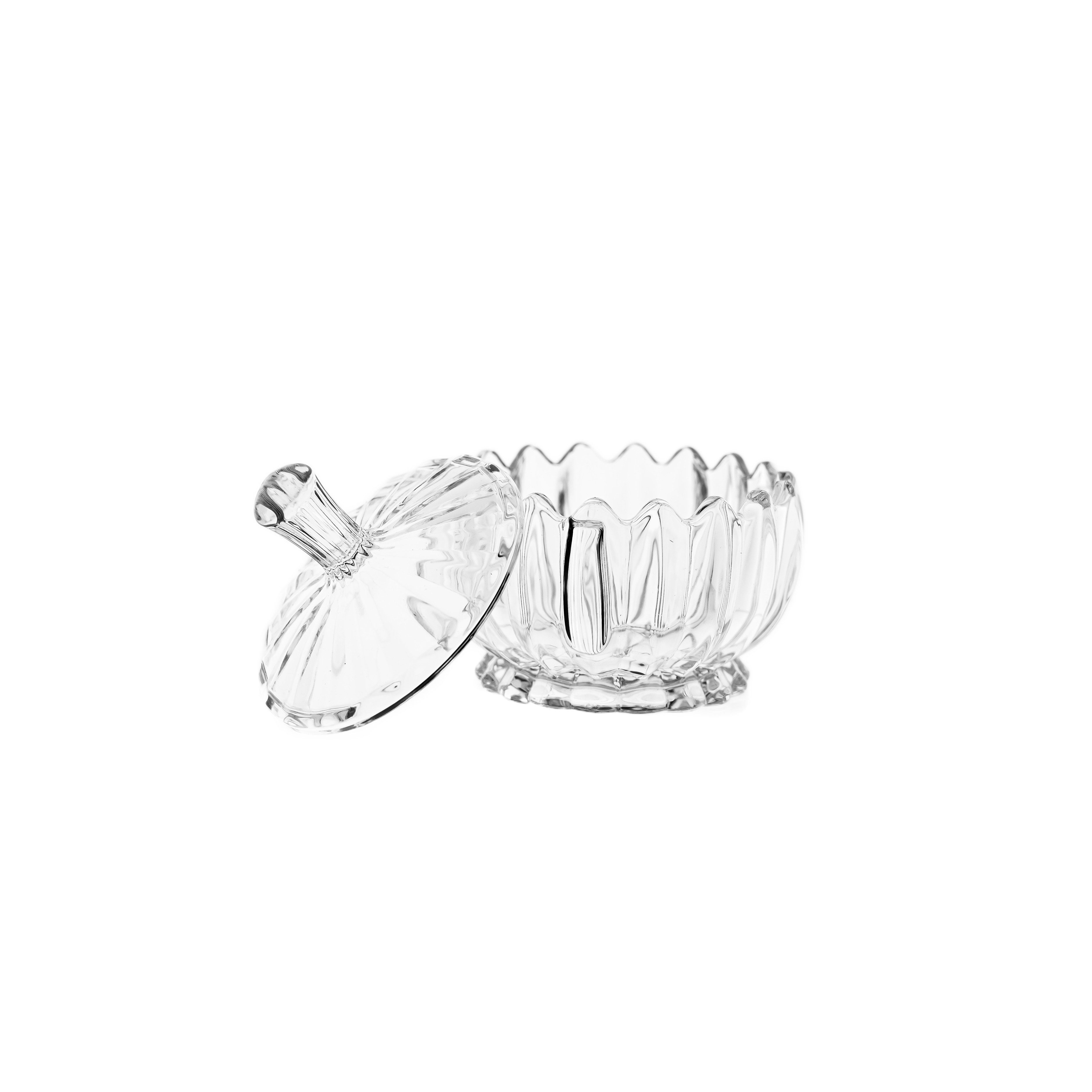 Almina Zuckerdose La Fiore Dolce Zuckerdose mit Deckel aus Glas - 11 x 10 cm, (Packung, 2-tlg)
