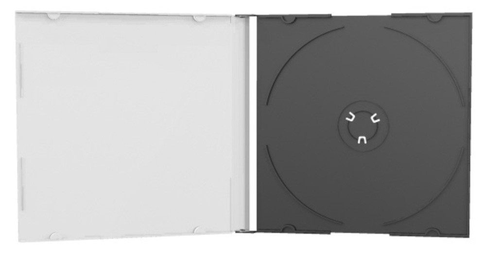 DVD-Hülle 100 DVD CD Hüllen Single black slimcase
