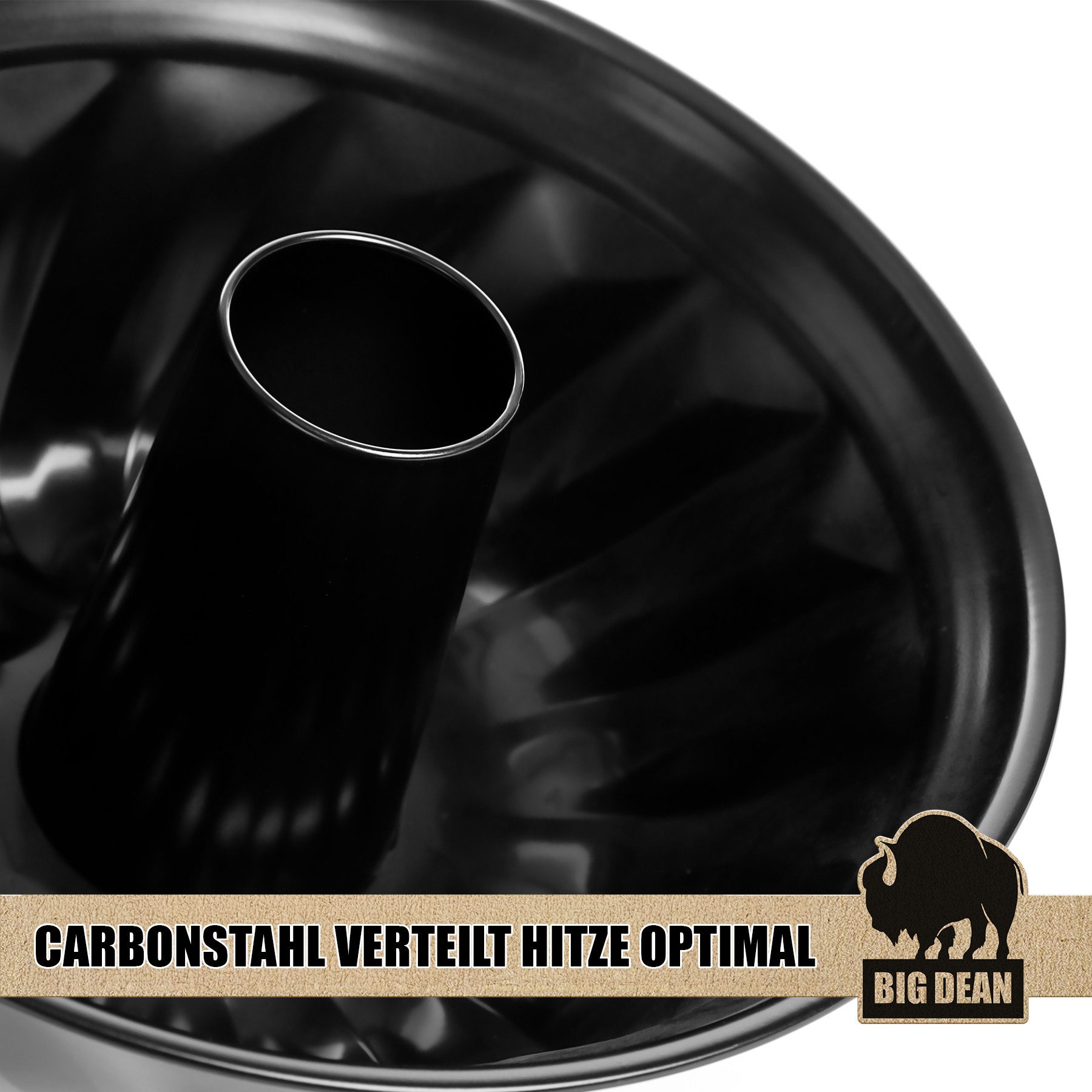 BigDean Gugelhupfform Ø25 cm antihaftbeschichtet Gugelhupf Backform Kuchenform mit perfekter, (Packung 1-tlg), Klassische Form, Langlebiger Karbonstahl, Formsta – Bild 5 von 5