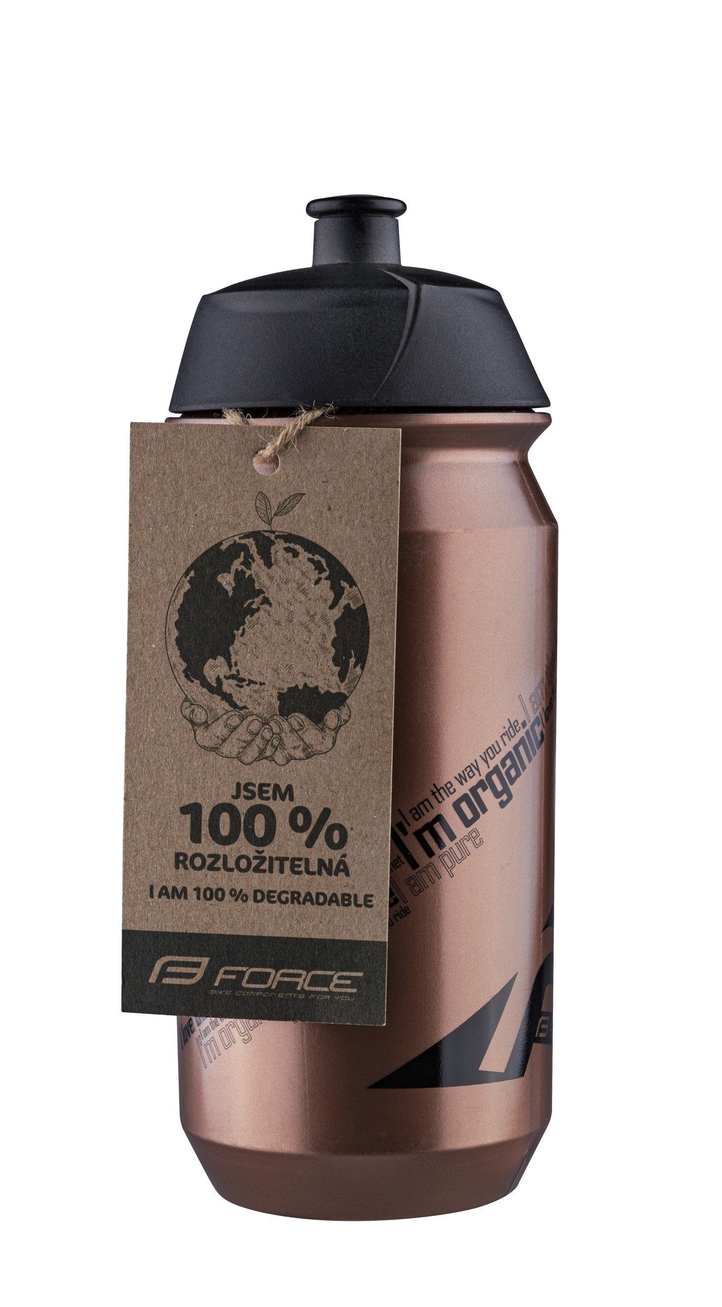 l Flasche 0,5 FORCE BIO FORCE bronze/schwarz Trinkflasche