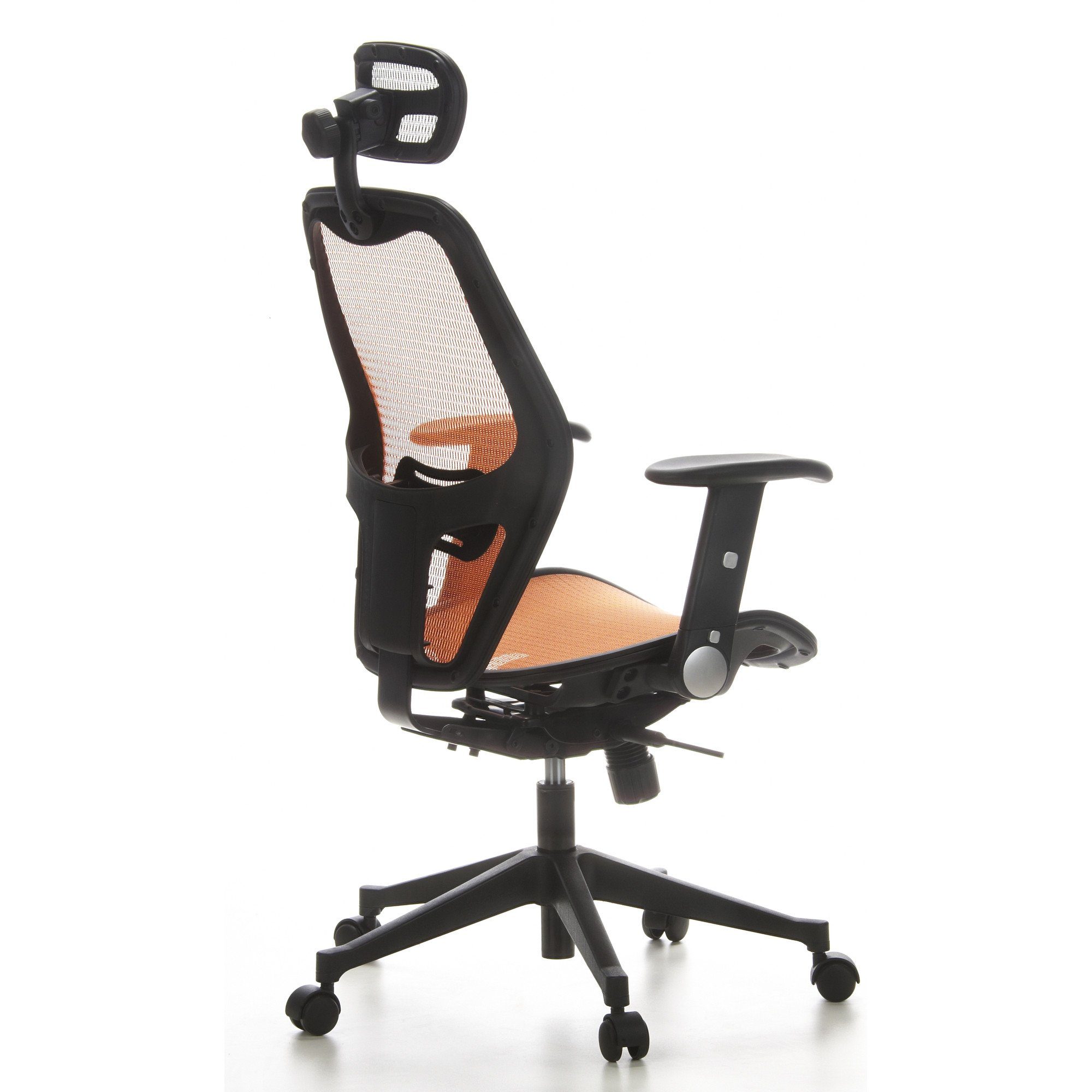 hjh OFFICE Drehstuhl (1 AIR-PORT Schreibtischstuhl St), Bürostuhl Orange Profi ergonomisch Netzstoff