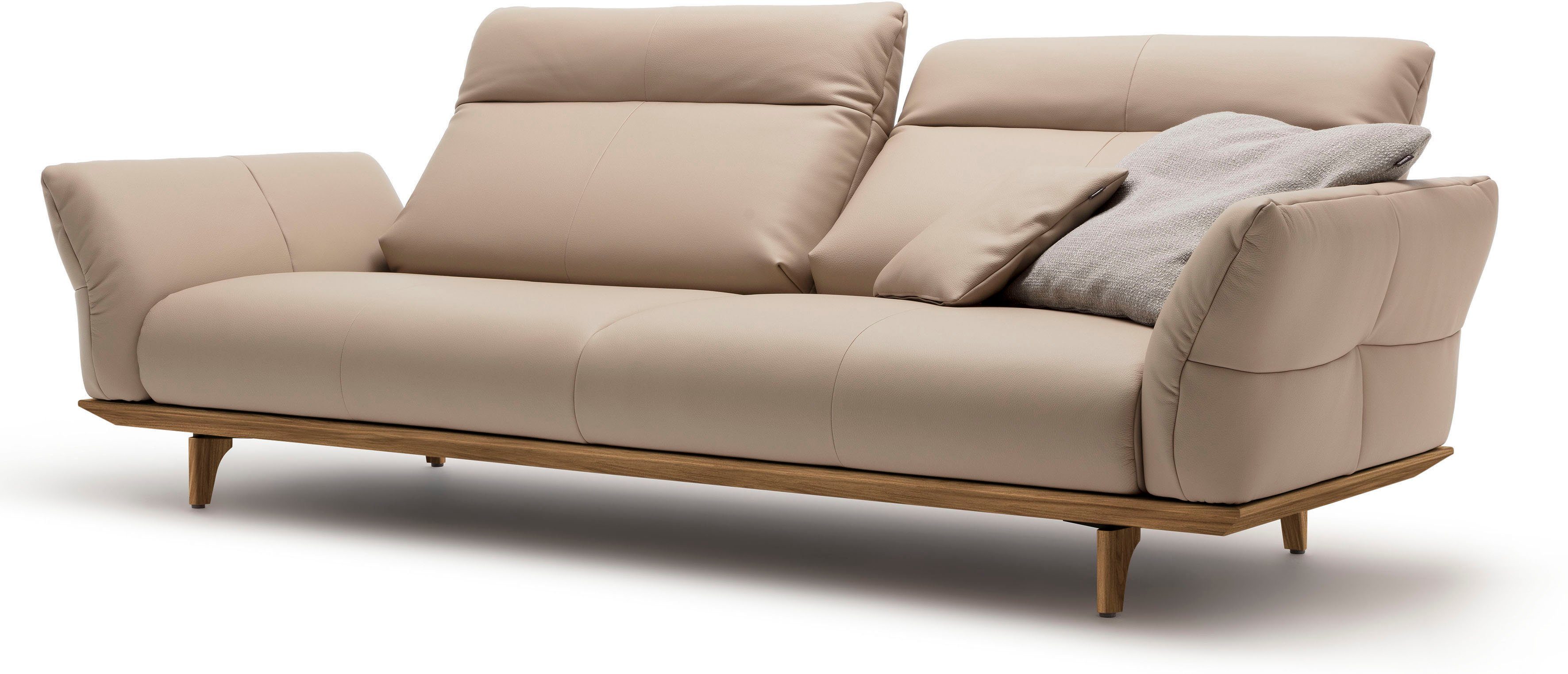 hülsta sofa 3,5-Sitzer hs.460, Sockel Nussbaum, in 228 Füße Breite und cm