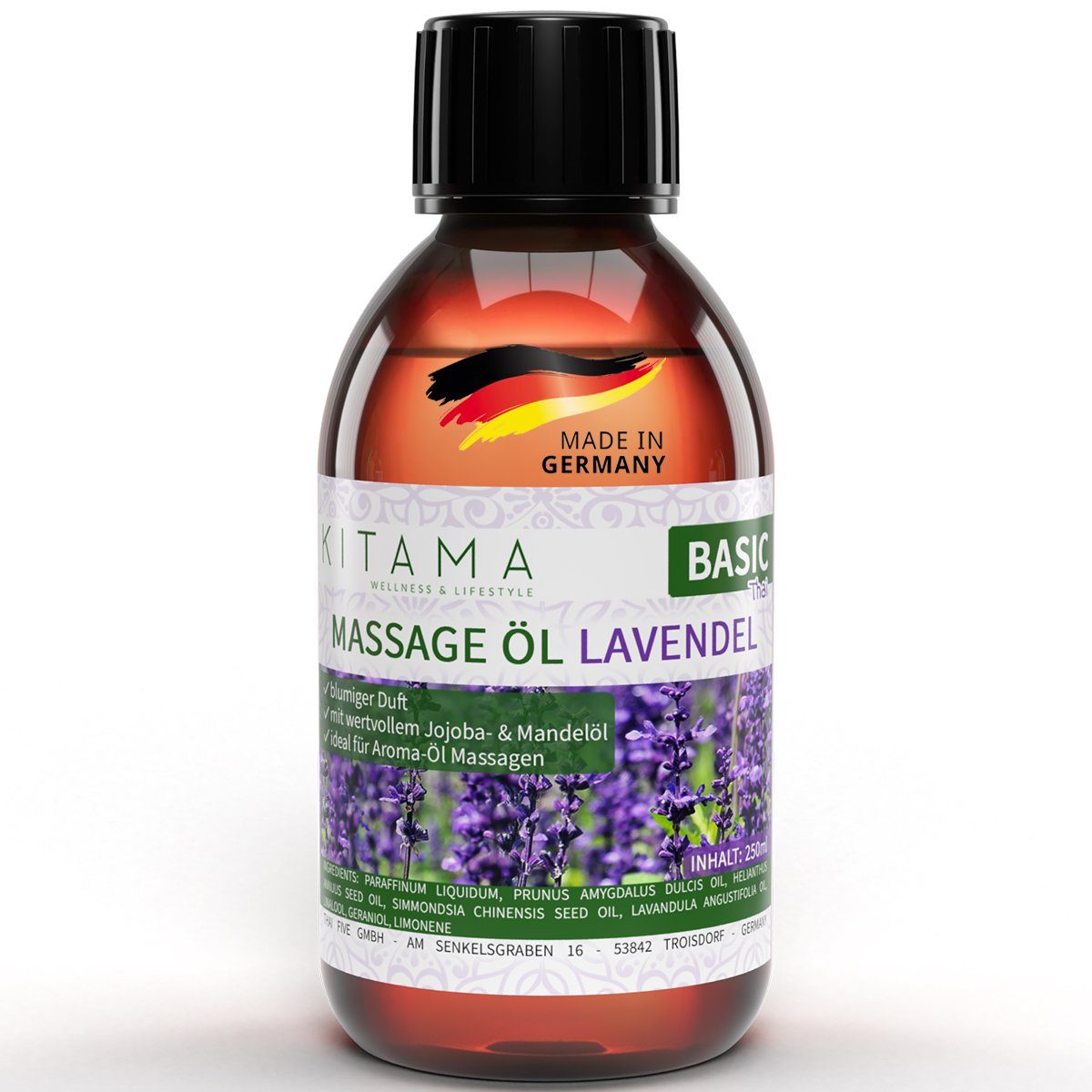 Massageöl mit Aroma - Körper-Öl für Massagen Pflegeöl Aroma-Öl Thai-Öl