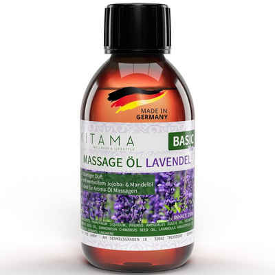 Kitama Massageöl mit Aroma - Körper-Öl für Massagen Pflegeöl Aroma-Öl Thai-Öl 250ml, Lavendel