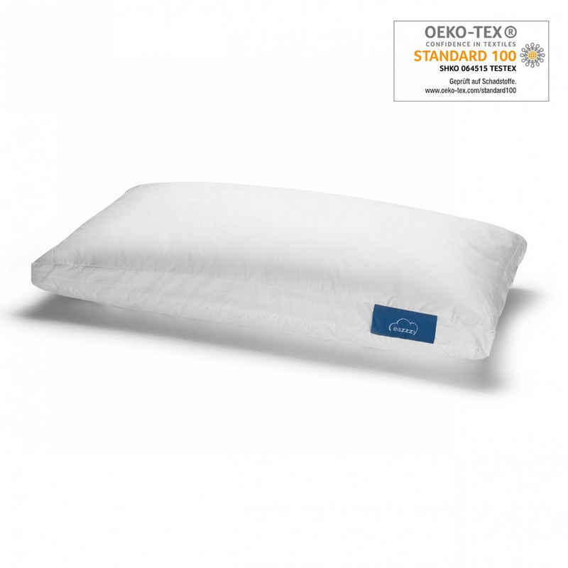 Kopfkissen eazzzy Kissen 40x80 cm, Genius, Füllung: Polyester, orthopädisches Schlafkissen für den ruhigen Schlaf aus Milchfaser