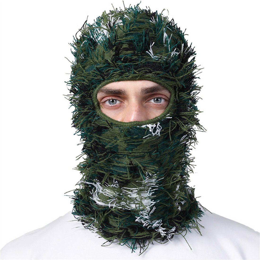 DÖRÖY Sturmhaube Winterliche warme Kopfbedeckungen, Balaclava-Mützen, Party-Masken grün