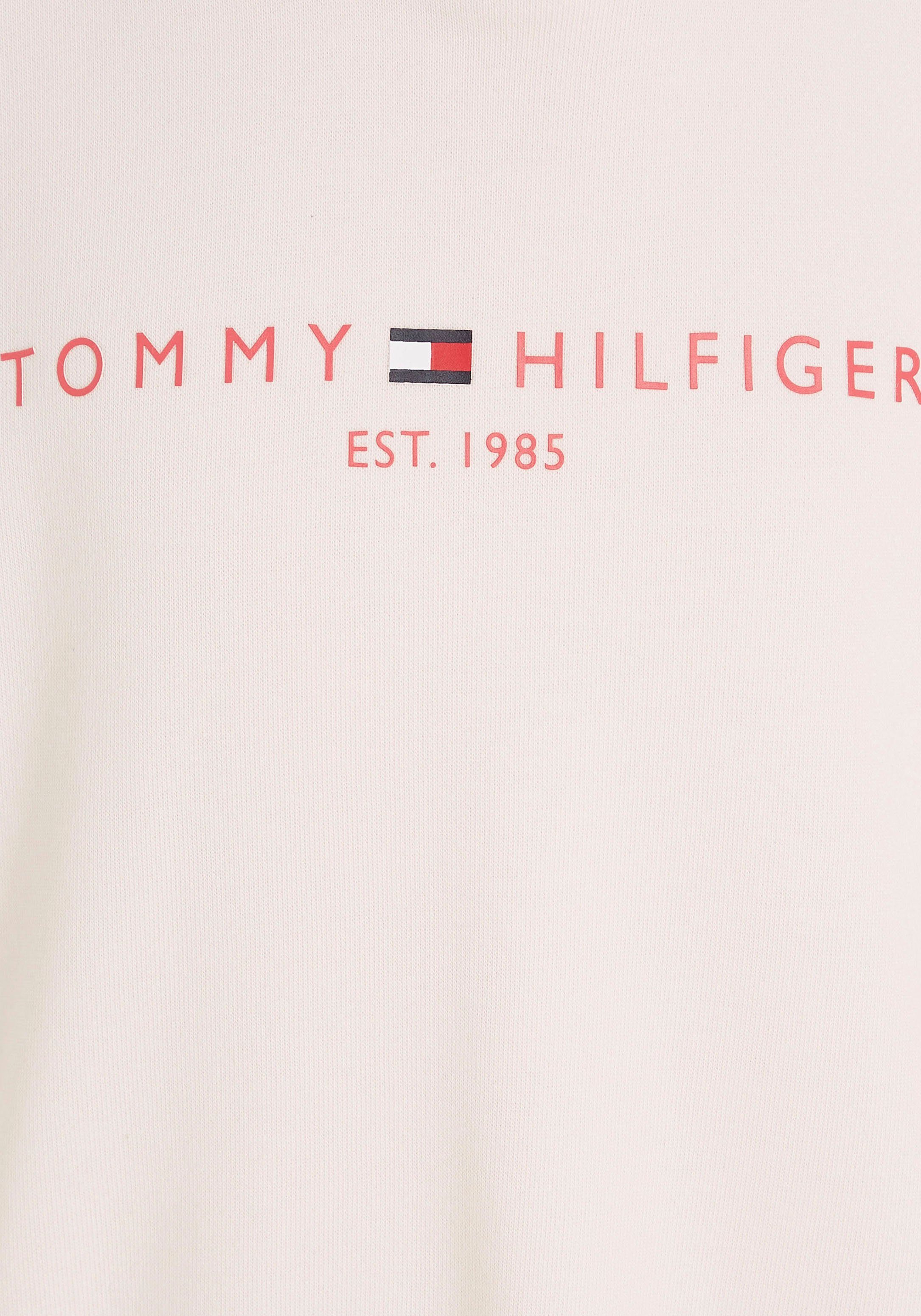 Tommy Hilfiger Sweatkleid ESSENTIAL kurzen Ärmeln DRESS S/S HOODIE mit