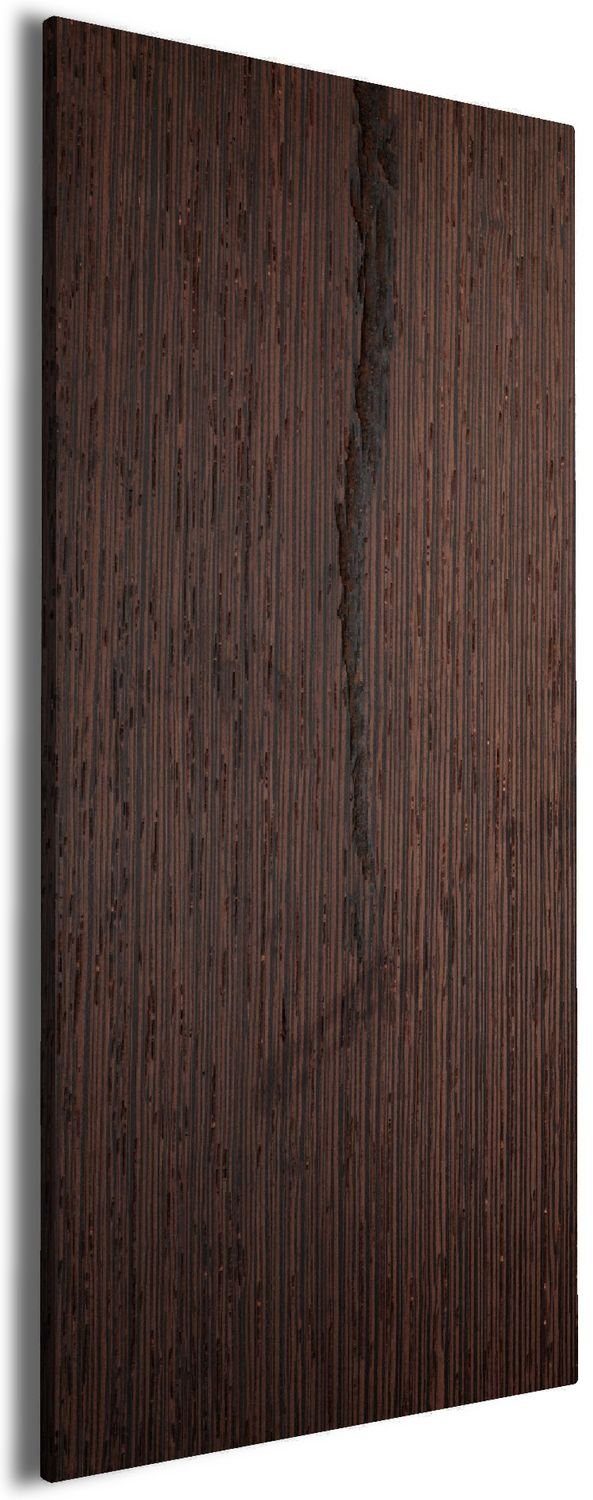 Wallario Leinwandbild, Holz-Optik Textur dunkelbraunes Holz, günstig online kaufen