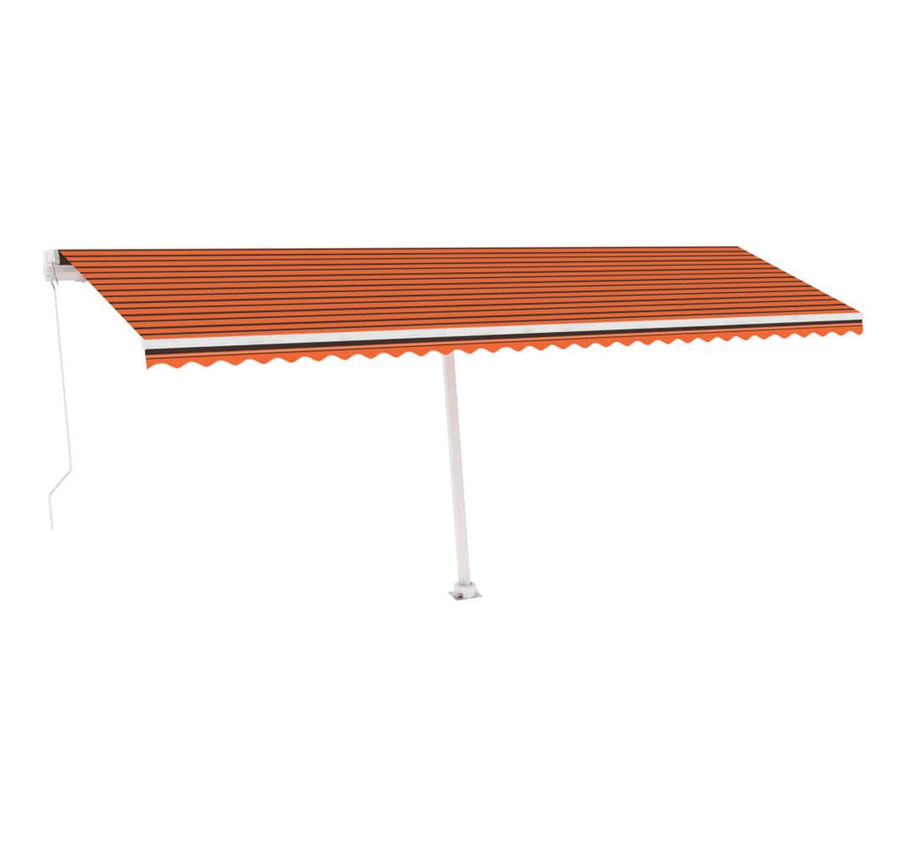 Thumbnail - vidaXL Markise Markise Manuell Einziehbar mit LED 600x300 cm Orange Braun