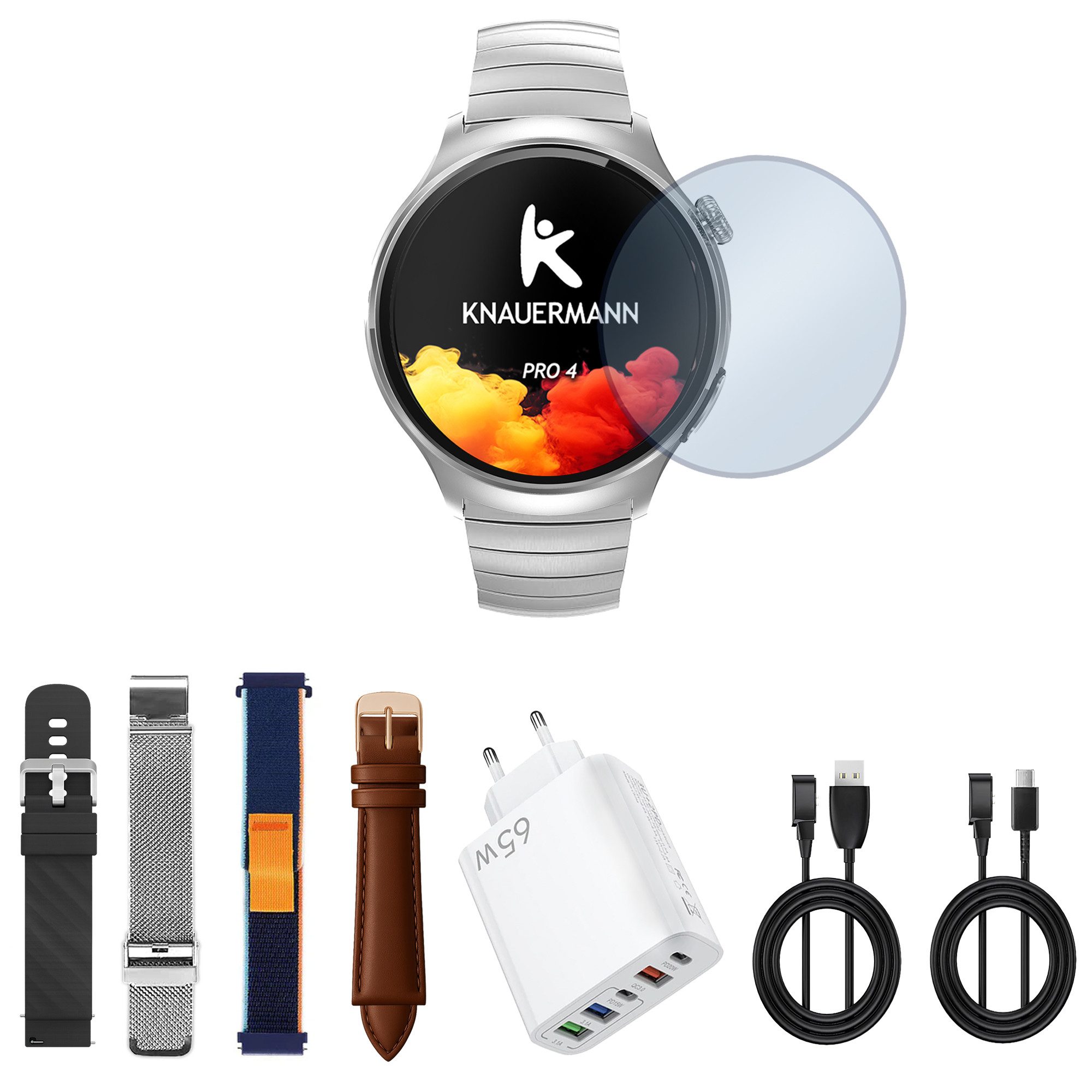 Premiumpaket inkl. 4 Armbänder | Edelstahl silber