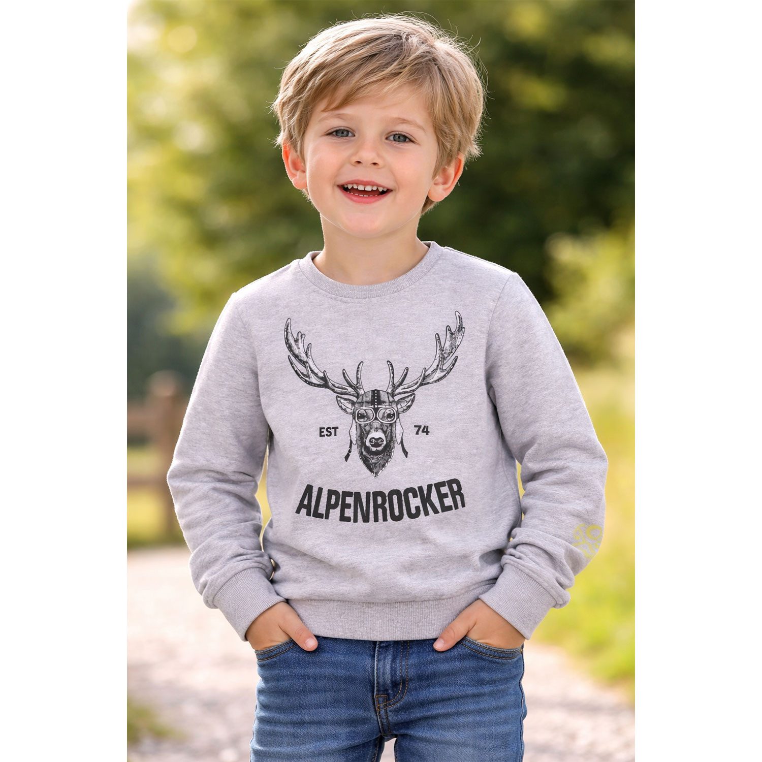 BONDI T-Shirt BONDI Jungen Sweatshirt 'Alpenrocker' Hirsch 29906