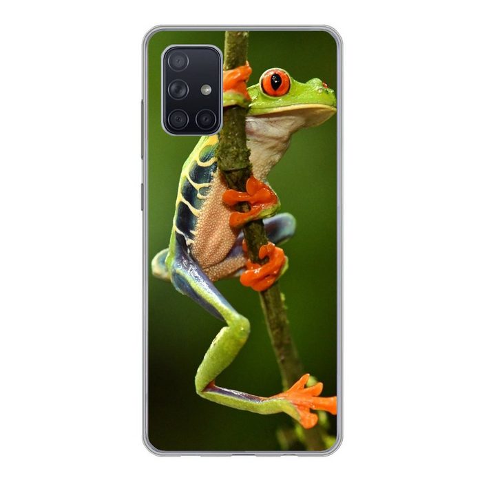MuchoWow Handyhülle Frosch - Regenwald - Zweig Handyhülle Samsung Galaxy A51 Smartphone-Bumper Print Handy