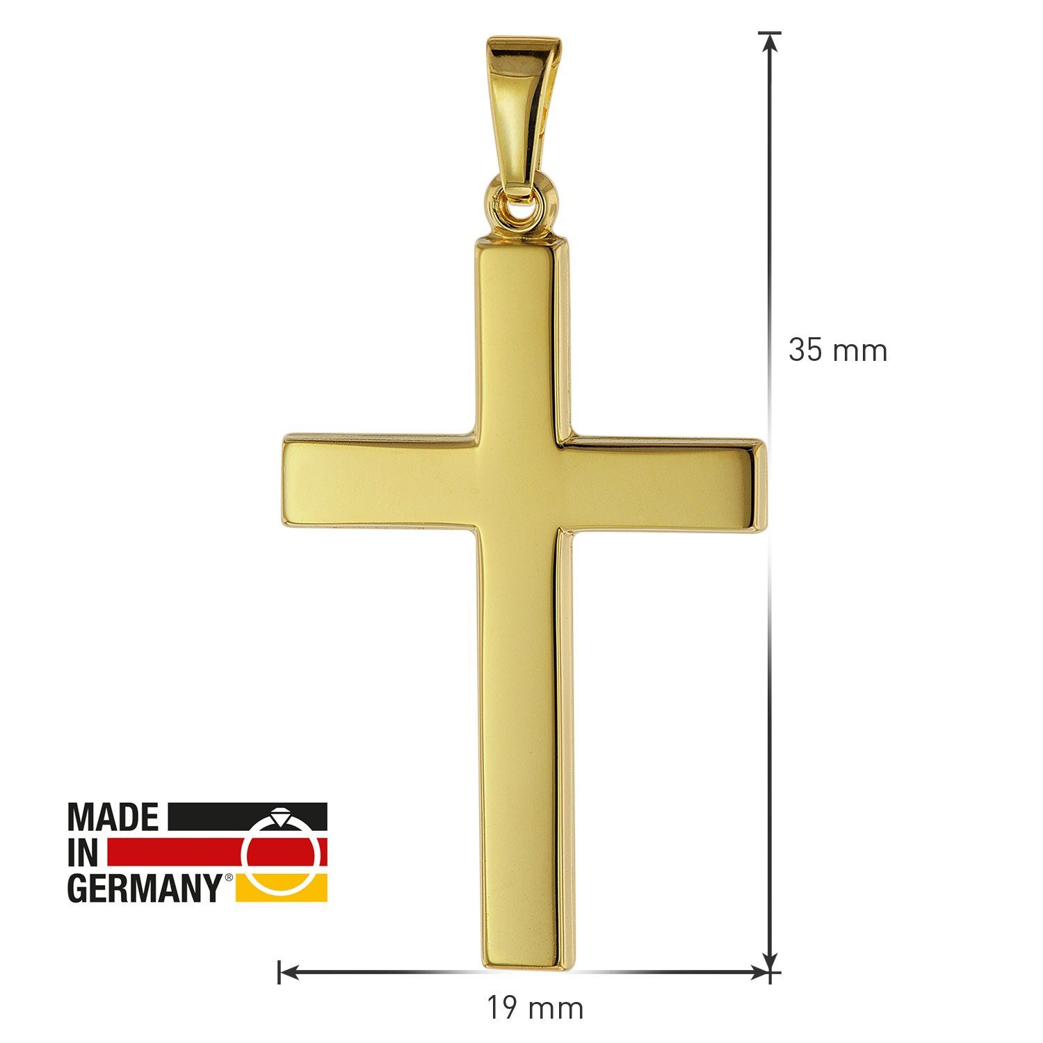trendor Kreuzanhänger Kreuz- für 28 mm 8K / Gold 333