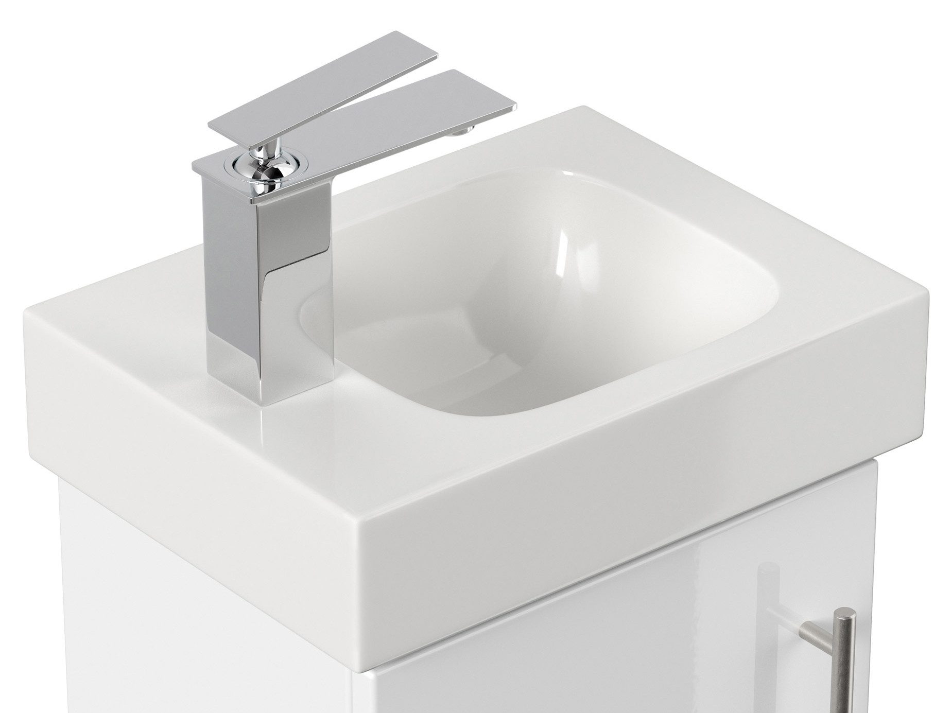 Magnolia Home Waschtisch Geberit Icon 38 cm links Waschbecken