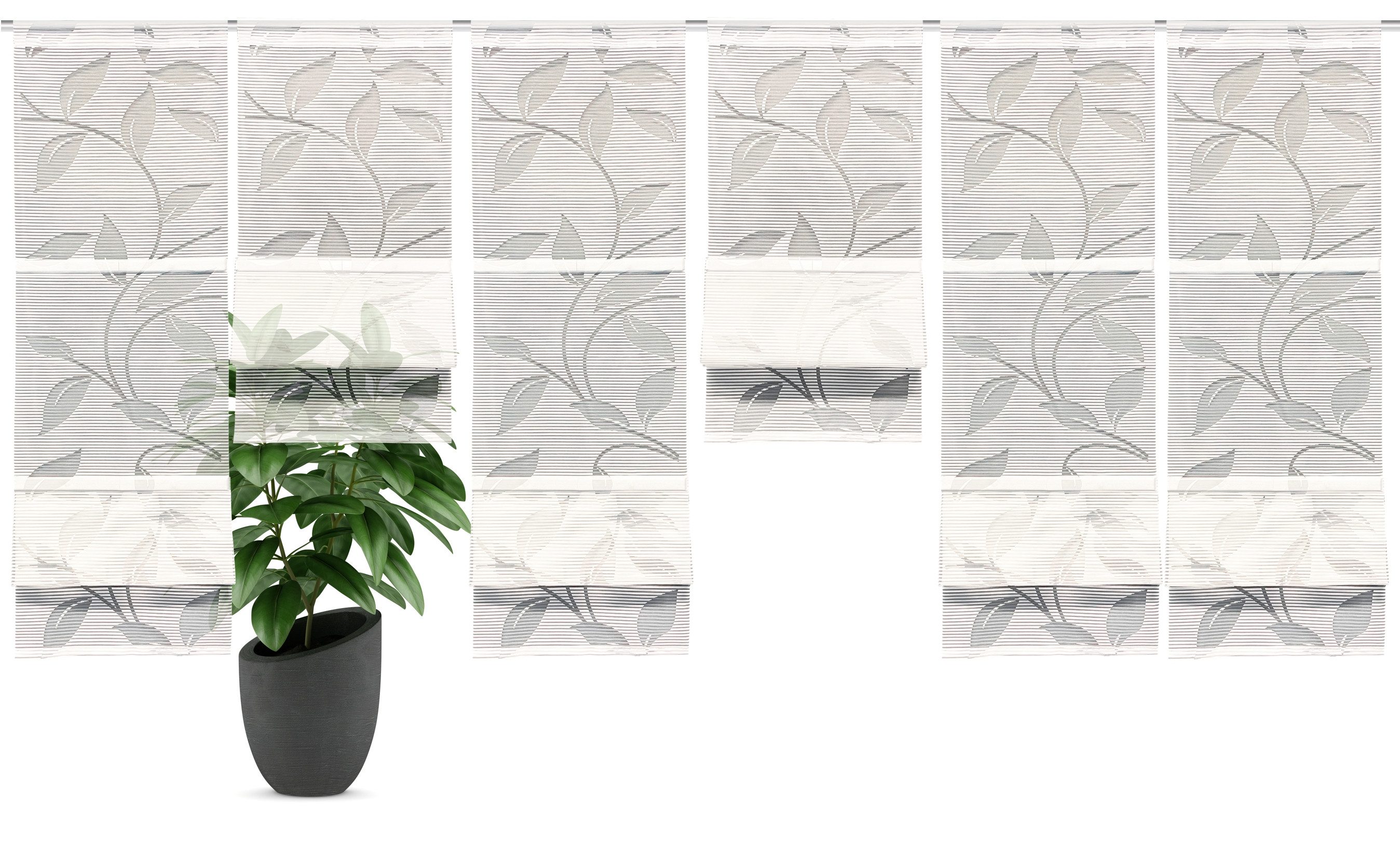 HOME WOHNIDEEN Magnetrollo RANA, mit Stangendurchzug, MAGNETROLLO SET,BAMBUSOPTIK,AUSBRENNER