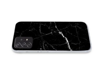 MuchoWow Handyhülle Marmoroptik - Schwarz - Luxus, Phone Case, Handyhülle Samsung Galaxy A53, Silikon, Schutzhülle