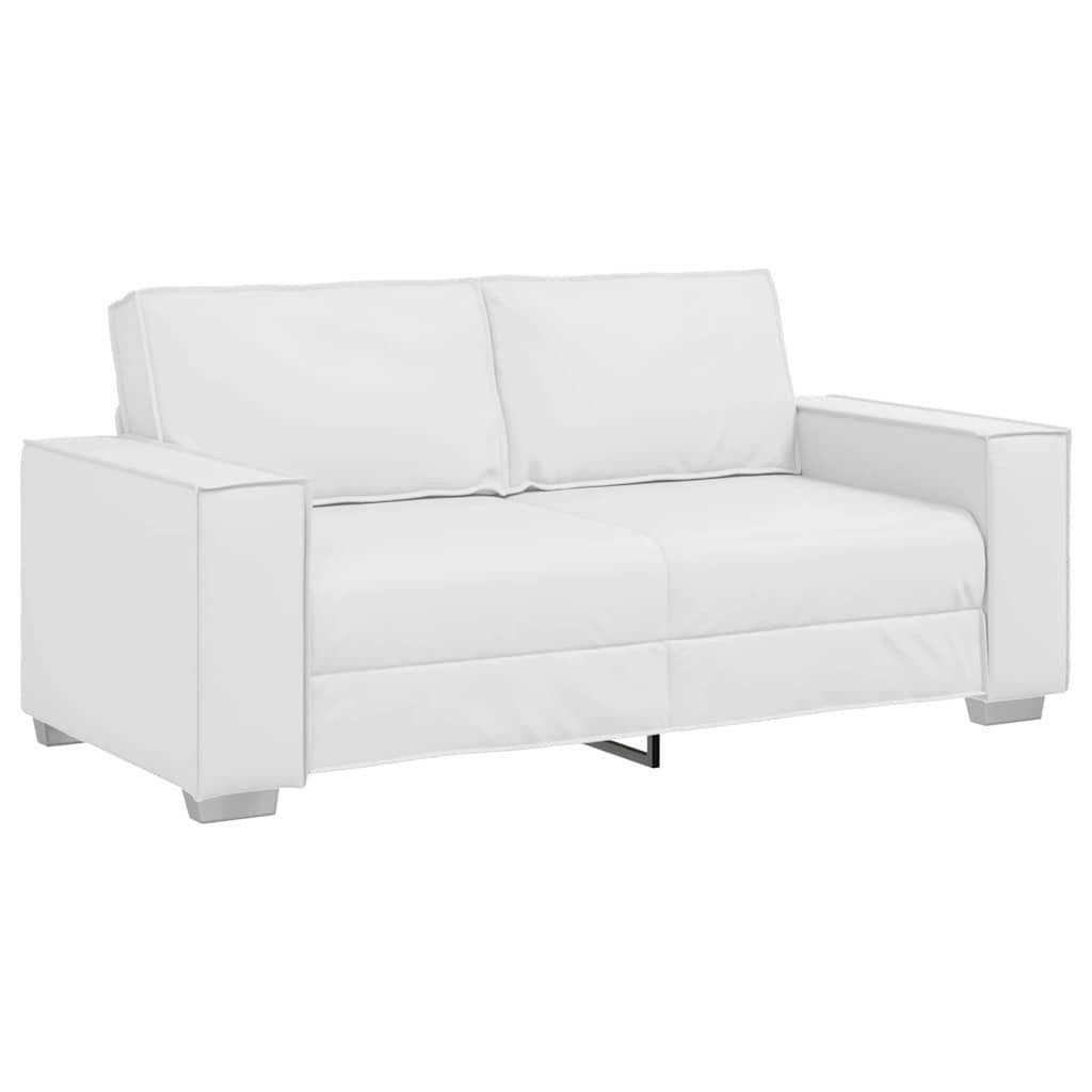 vidaXL Sofa Zweisitzer-Sofa Weiß 180 cm Kunstleder, 1 Teile