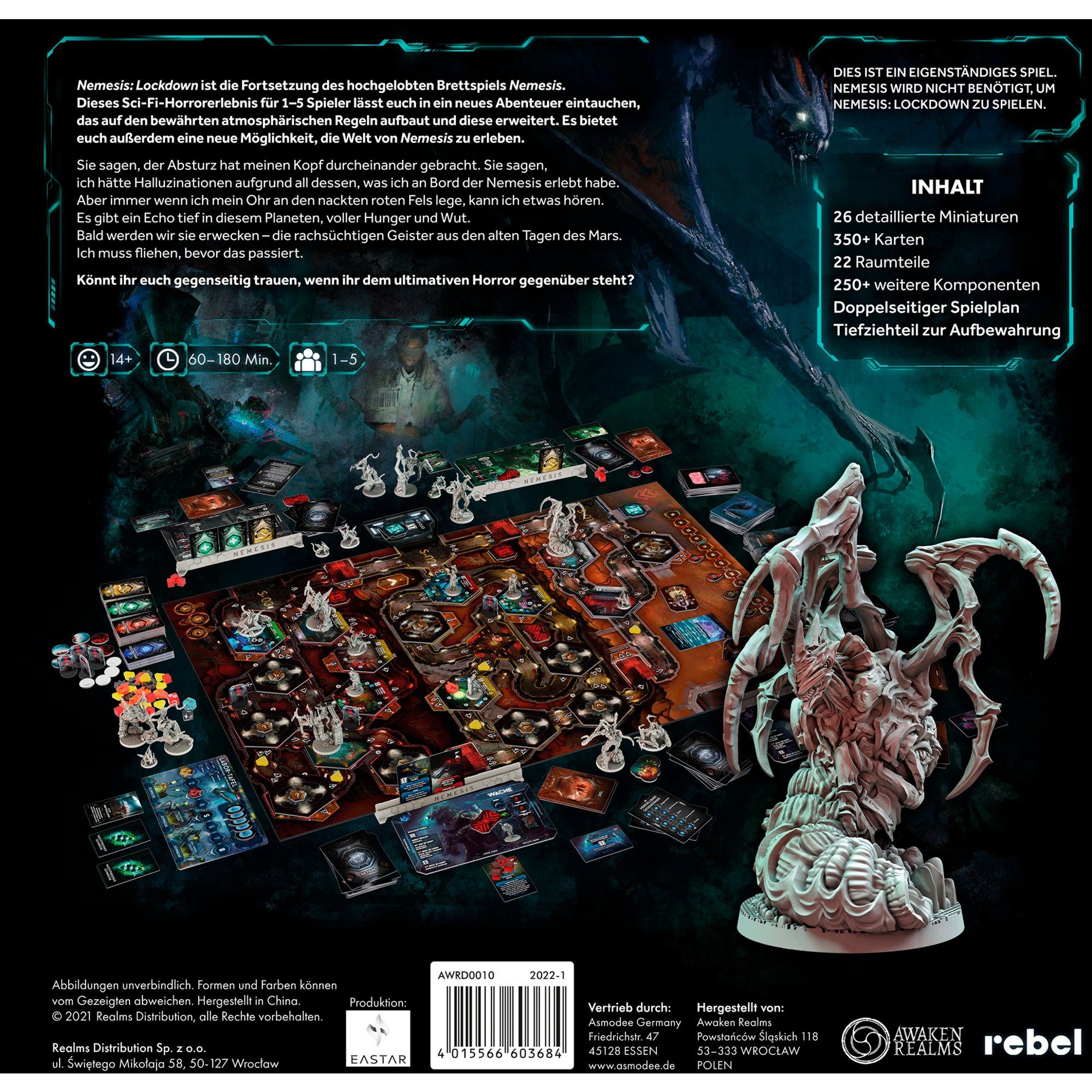 Asmodee Spiel Asmodee Nemesis: Lockdown, Brettspiel