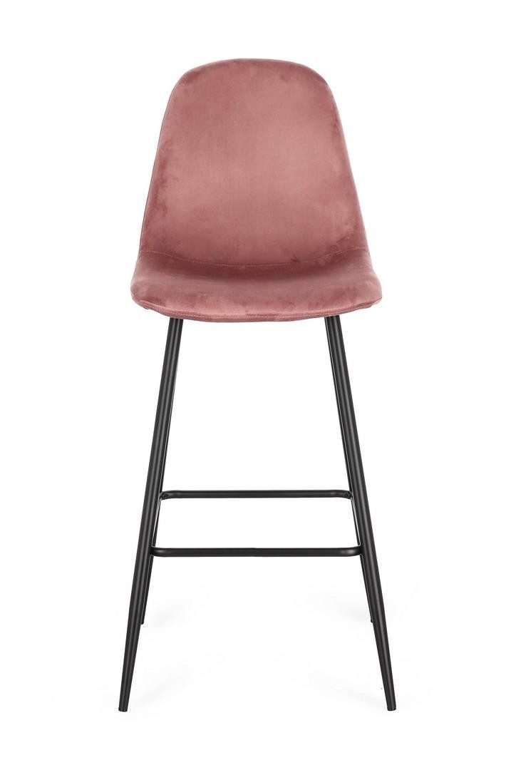 Natur24 Esszimmerstuhl New Irelia 4er Set Barhocker 44 x 112 x 53 cm Stahl Pink
