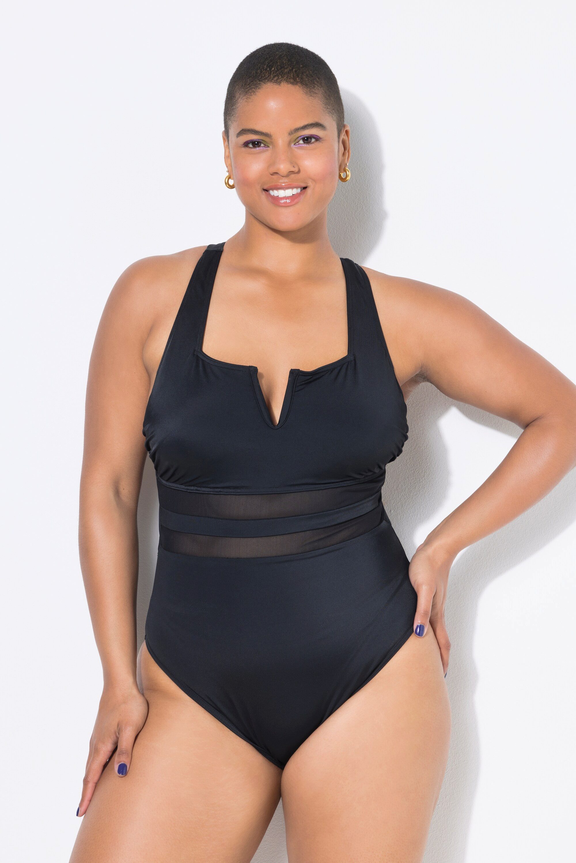 Studio Untold Badeanzug Badeanzug Softcups Mesh-Einsatz günstig online kaufen