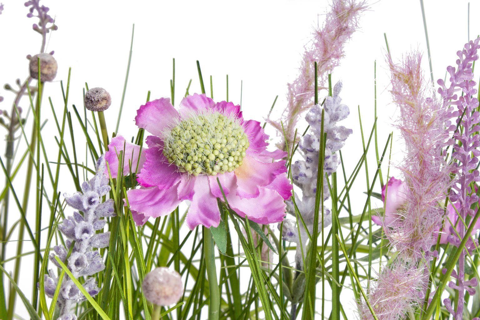 Kunstblume Wiesenblumen im Kunststofftopf Gras, Botanic-Haus, günstig online kaufen