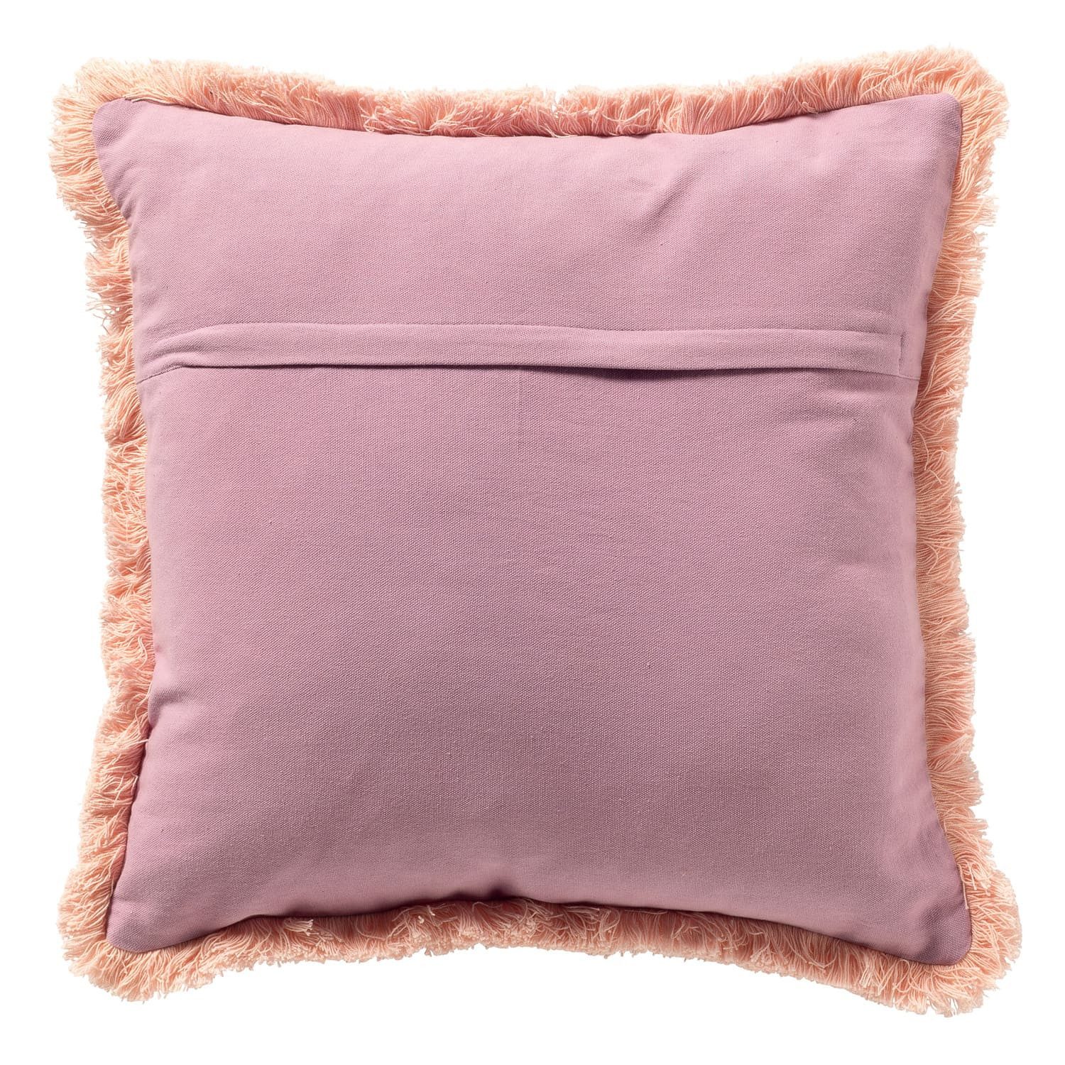Dutch Decor Kissenhülle 'Chéri' 45 x 45 cm Rosebud - Rosa, Fransen