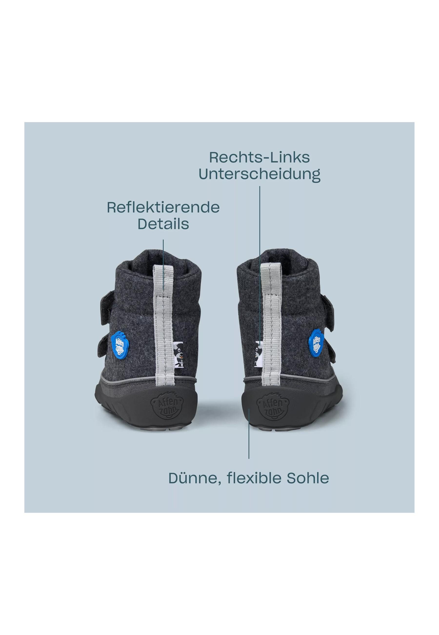 Affenzahn Wolle Comfy . Winterstiefel wasserdicht und warm gefüttert
