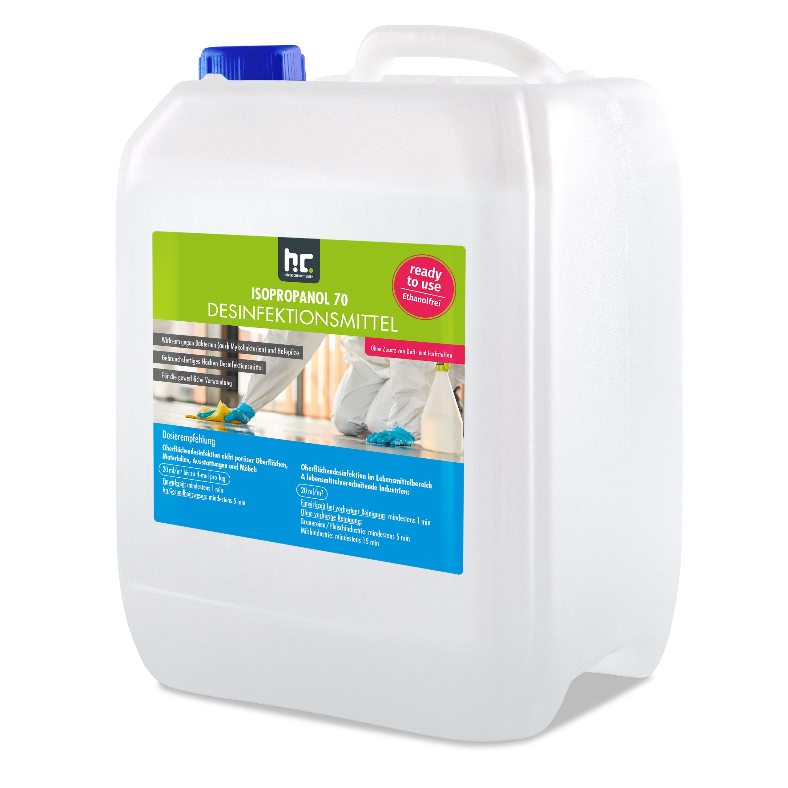 Brenntag GmbH 10 L Isopropanol 70 - Desinfektionsmittel für Oberflächen Grundreiniger