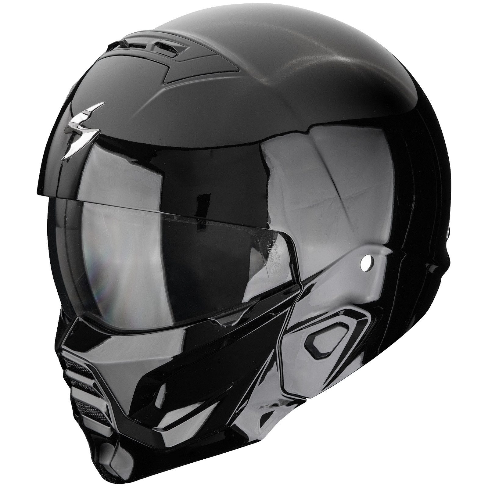 Scorpion Exo Motorradhelm Scorpion Exo-Combat II Solid Jethelm Schwarz (1er Set), jethelm für motorrad