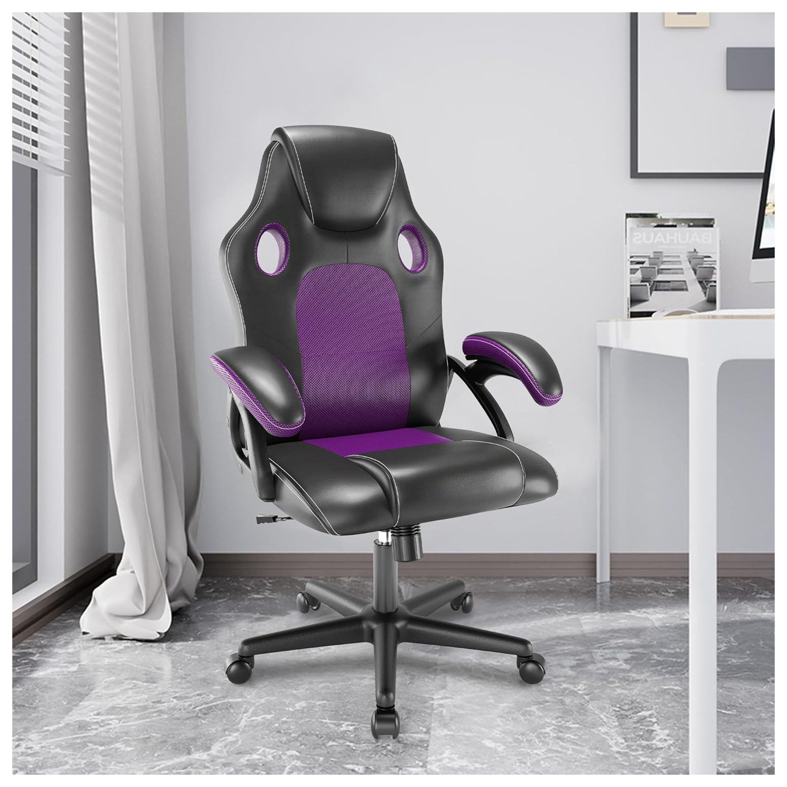 HTI-Living Drehstuhl Bürostuhl Eco Daytona Lila (Stück, 1 St), Gaming Stuhl Drehstuhl Schreibtischstuhl