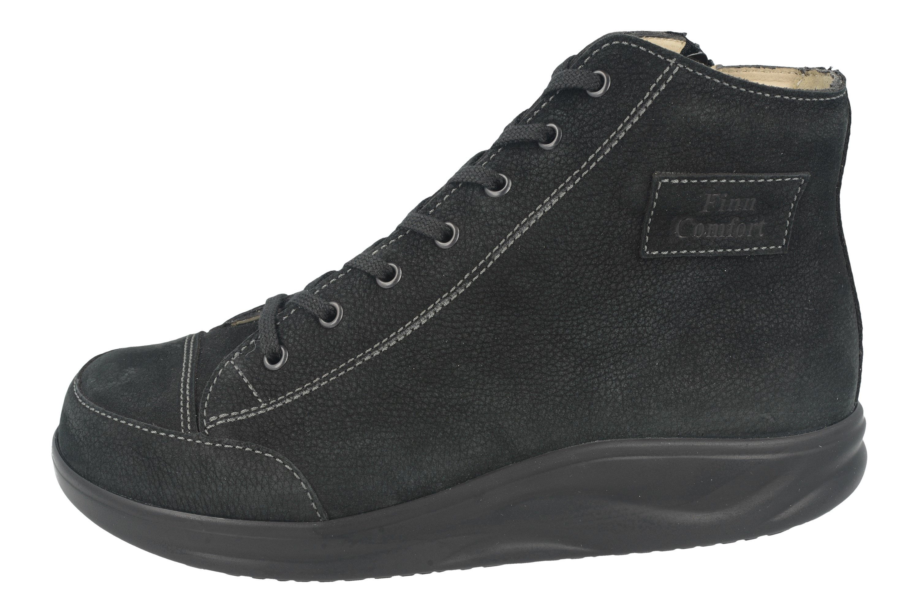 Finn Comfort FINN COMFORT FINNAMIC Holten Damen Schnürschuhe knöchelhoch schwarz Stiefel Wechselfußbett