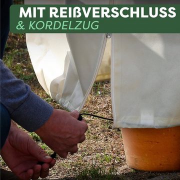 Praknu Pflanzkübel XXL Winterschutz für Pflanzen 120x180 cm (1 St), Pflanzenschutz - Atmungsaktiv - Reißfest - Waschbar - 80 g/m² Stark