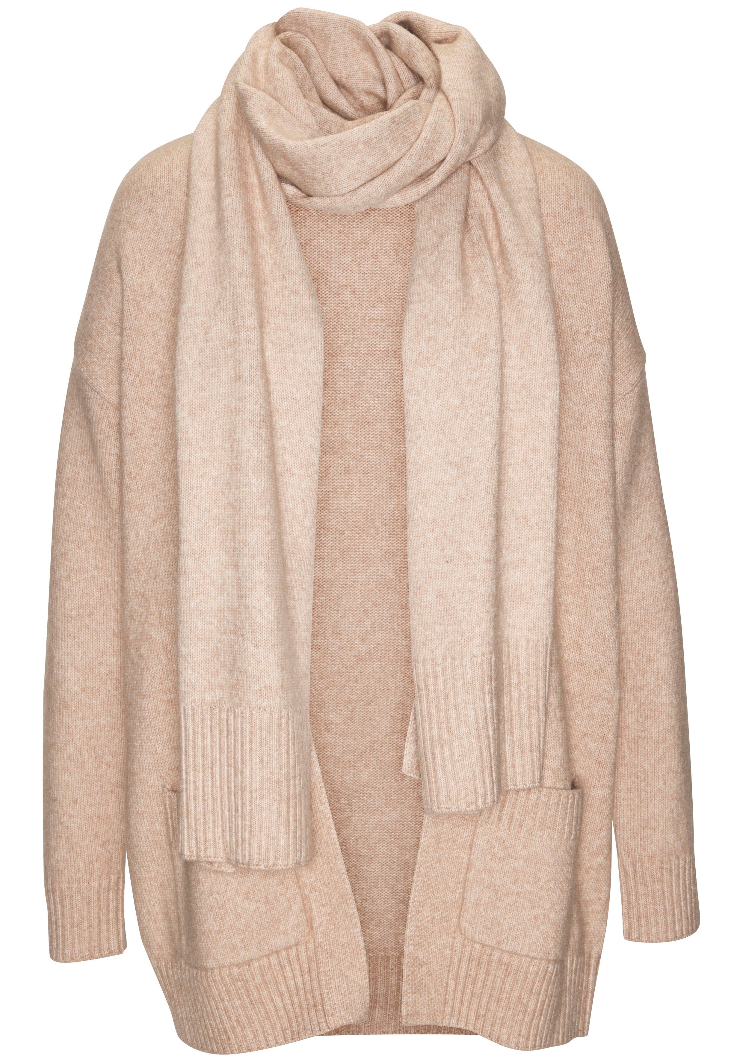 Vivance by Lascana Strickjacke (Set, mit Schal) aus kuscheliger Strickqualität, Cardigan – Bild 2 von 5