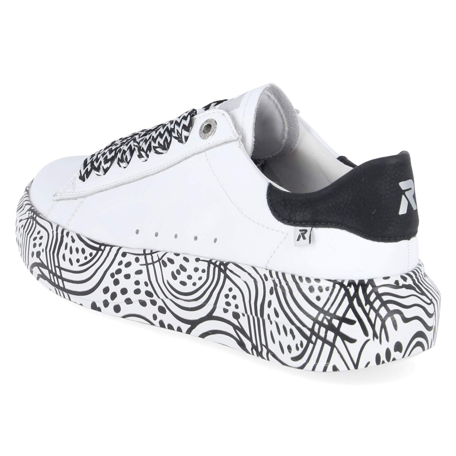 Rieker Rieker W1201-83 Damen Glattleder white Schnürschuh