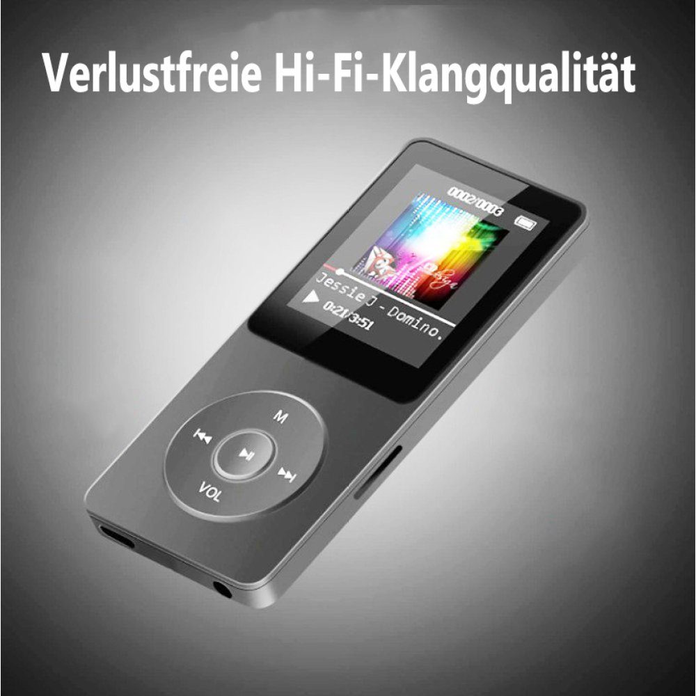 Farbbildschirm 5.0 GelldG Bluetooth MP3-Player Player MP3 1,8Zoll mit 64GB TFT