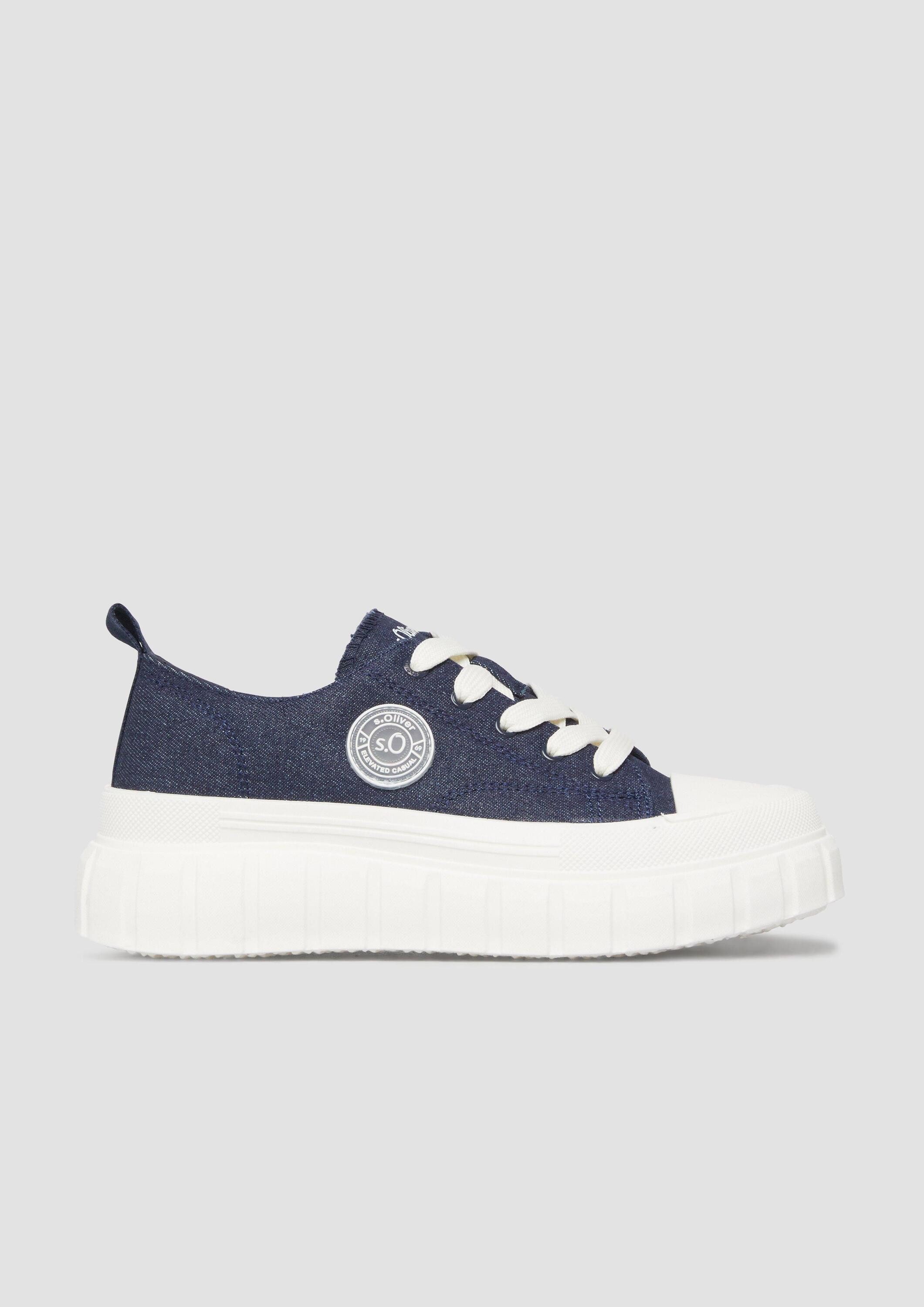 s.Oliver Sneakers Sneaker Textil-Sneaker mit Plateau-Sohle