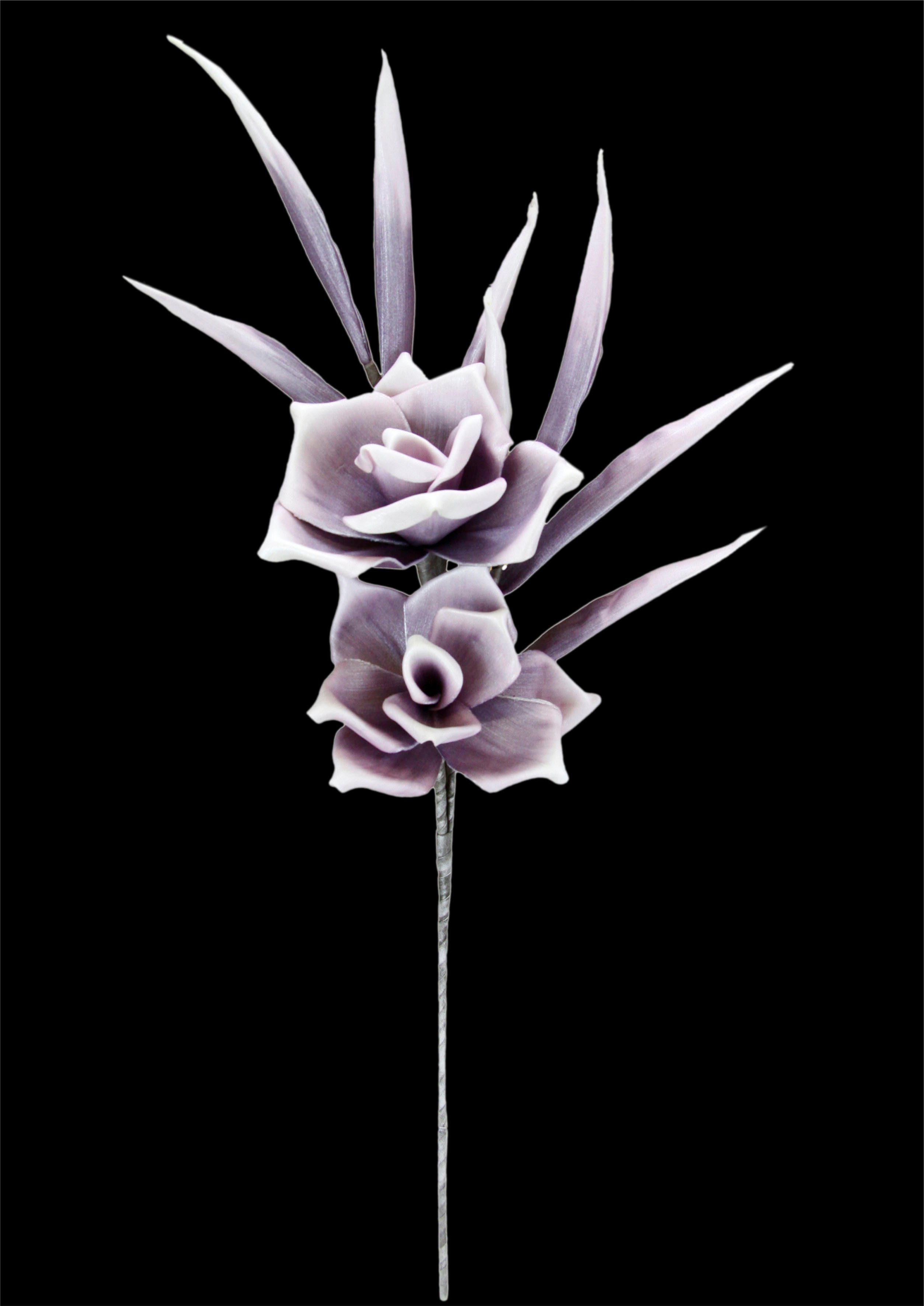 Kunstblume Softschaum-Rose, I.GE.A., Höhe 62 cm, Rosenzweig