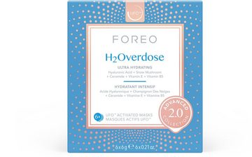 FOREO Gesichtsmaske UFO™ Mask H2Overdose 2.0 Packung, 6-tlg., komptibel mit UFO™ & UFO™ mini