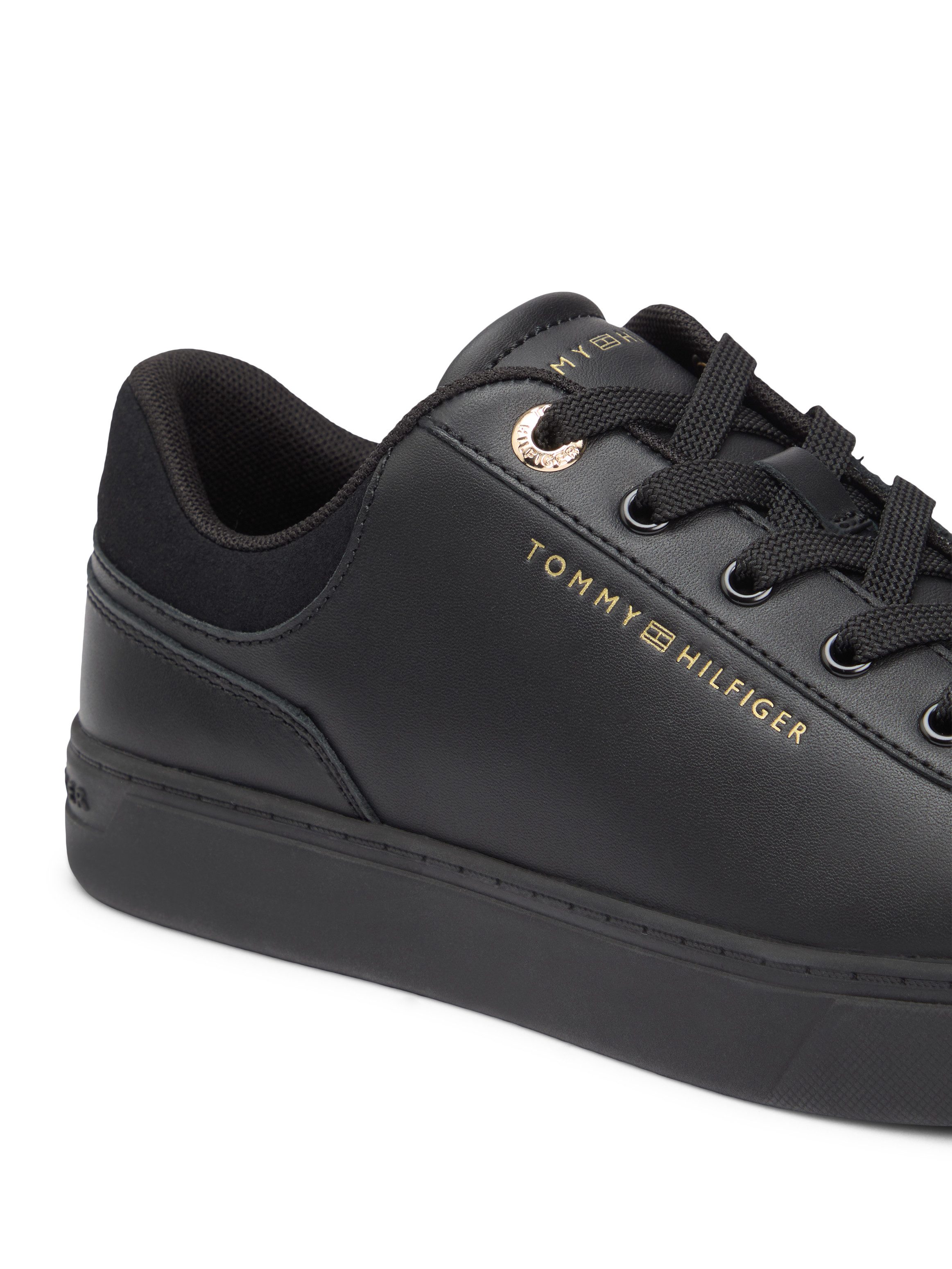 Tommy Hilfiger CASUAL CUPSOLE SNEAKER Plateausneaker, Freizeitschuh, Halbschuh, Schnürschuh, Kontrastbesatz an der Ferse