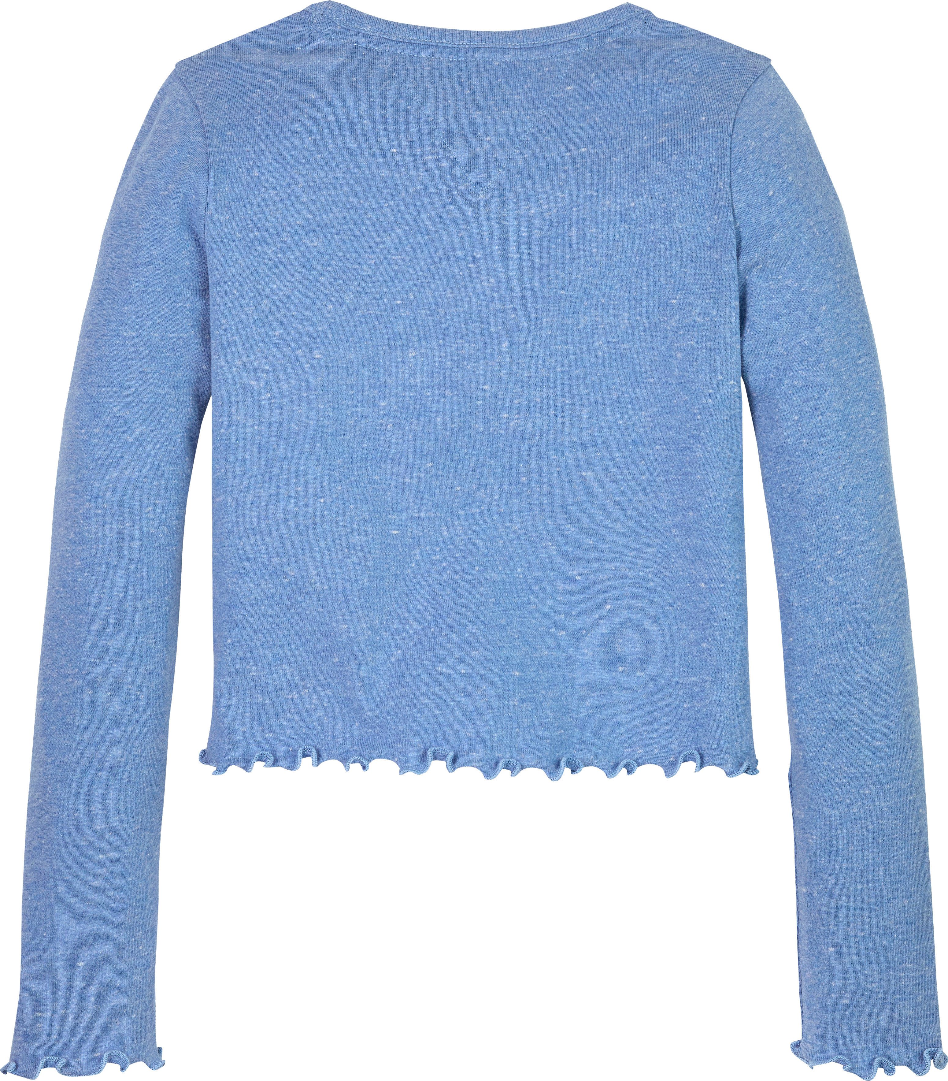 Tommy Hilfiger Langarmshirt SLUB KNIT TOP LS mit gewelltem Saum – Bild 4 von 4