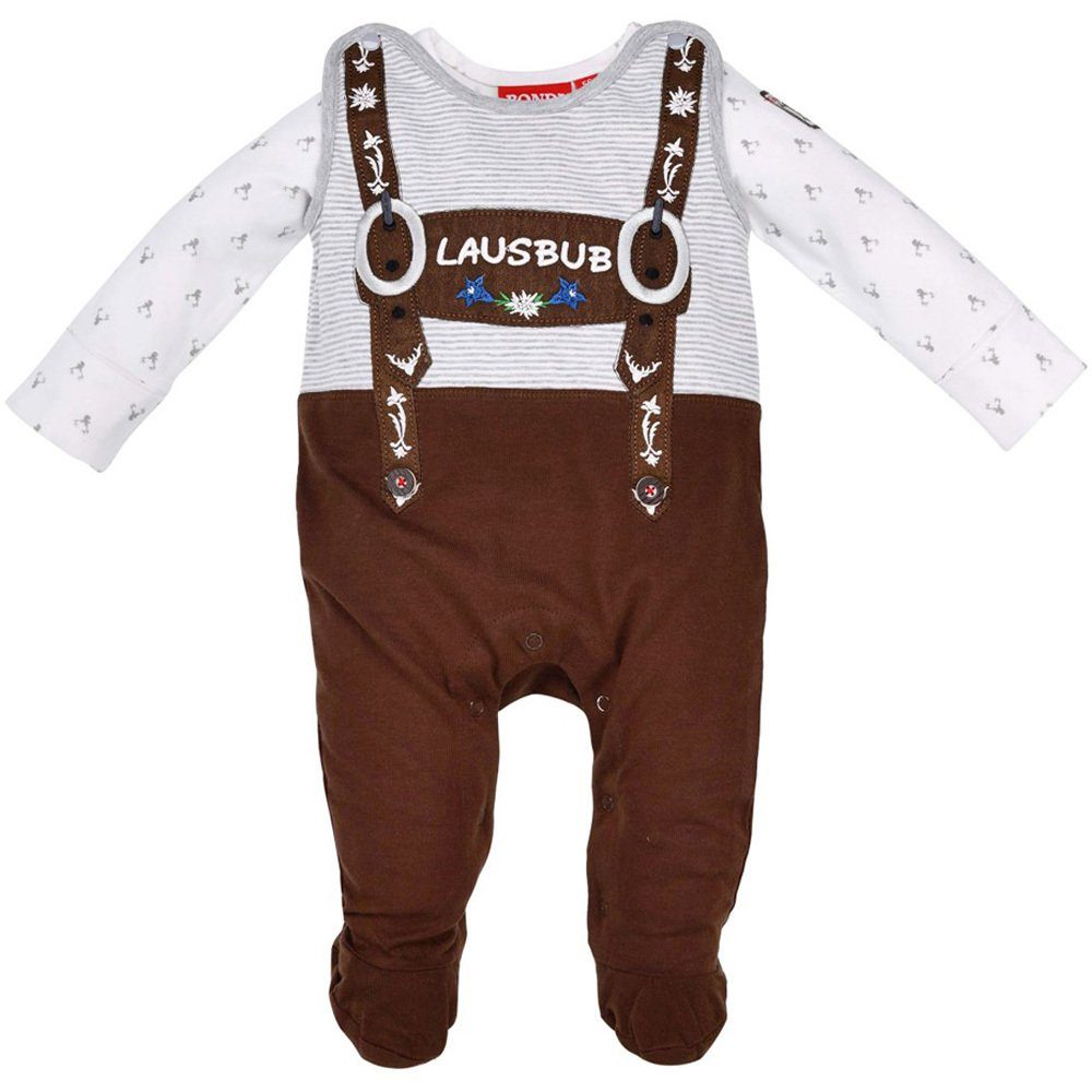 BONDI Strampler BONDI Baby Strampler 'Lausbub' im Lederhosenstyle