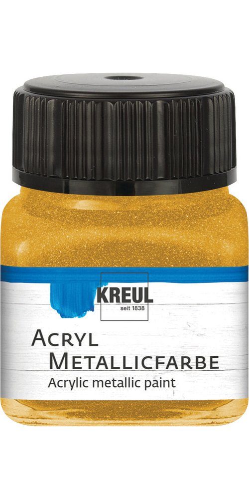Kreul Metallglanzfarbe Acryl Metallicfarbe, Gold 20 ml
