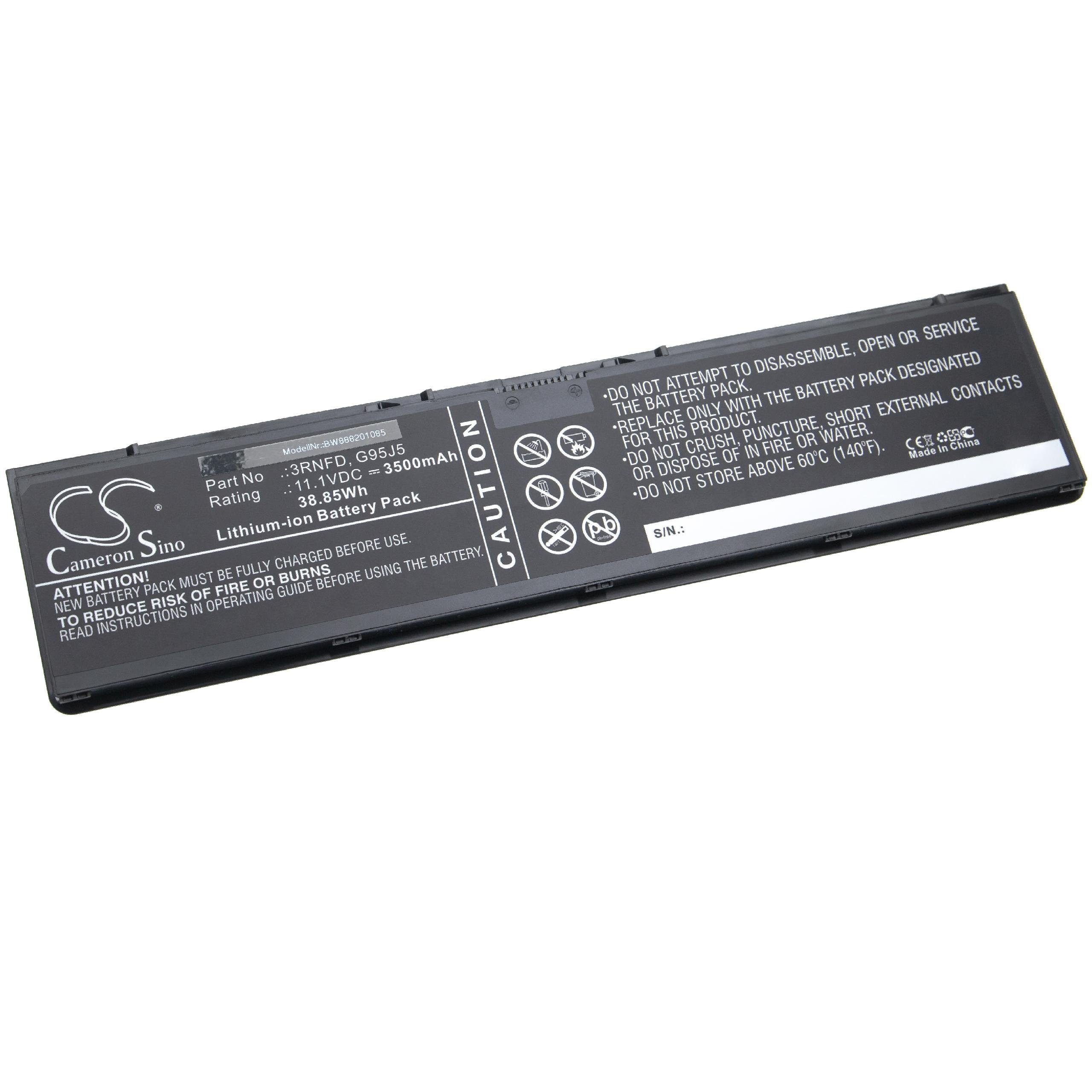 vhbw Ersatz für Dell T19VW, PFXCR, V8XN3 für Laptop-Akku Li-Ion 3500 mAh (11,1 V)