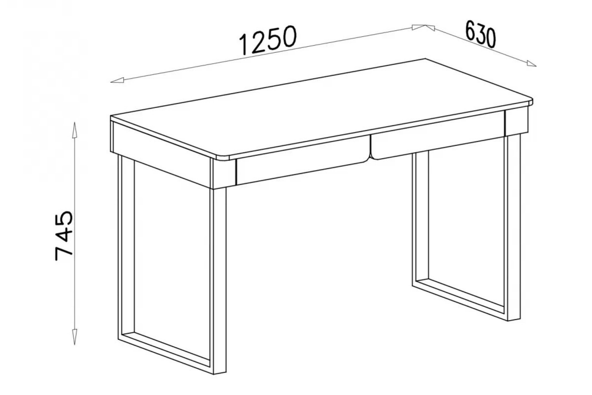 Deine Möbel 24 Kinderschreibtisch LIBU 11 Schreibtisch 125 cm breit (Set, 2-St., Kinderzimmer Jugendzimmer mit Schubladen Stauraum), LIBU-Kollektion Beige Eukalyptus Eiche