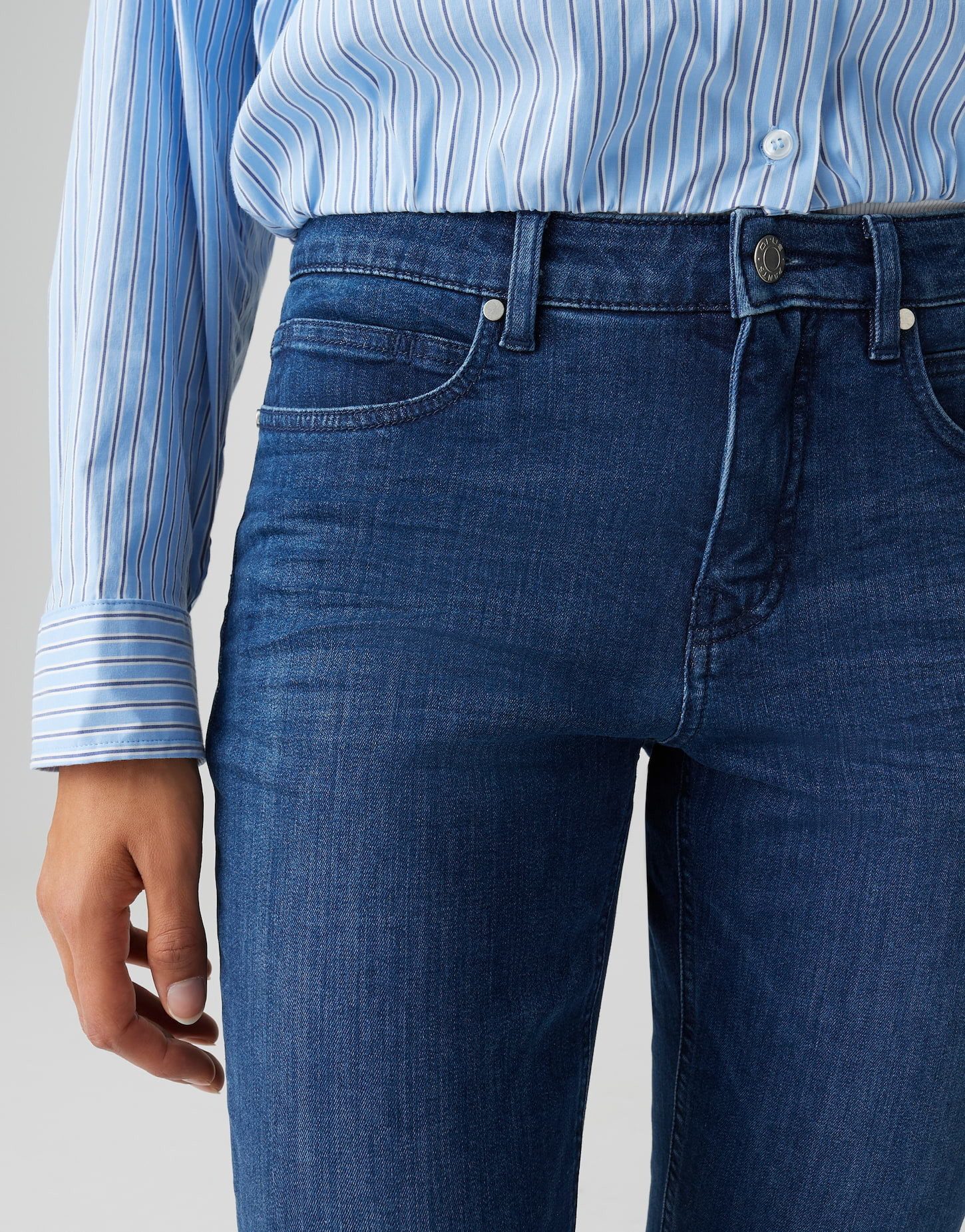 OPUS PANTS Skinny-fit-Jeans ENJA EASE mit Powerstretch Low Rise Ankle, Spanish Cotton, Zip-Fly
