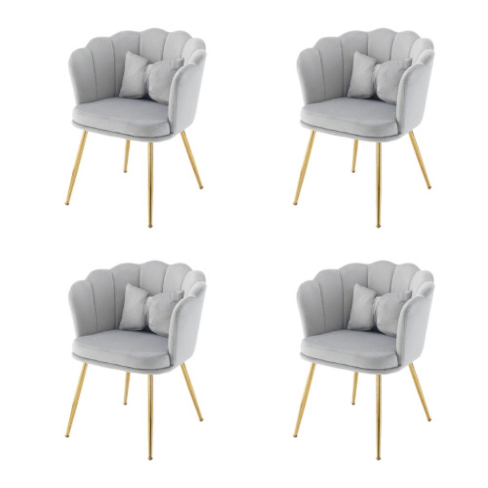 OKWISH 4-Fußstuhl Polsterstuhl Küchenstuhl Lounge Stuhl, günstig online kaufen